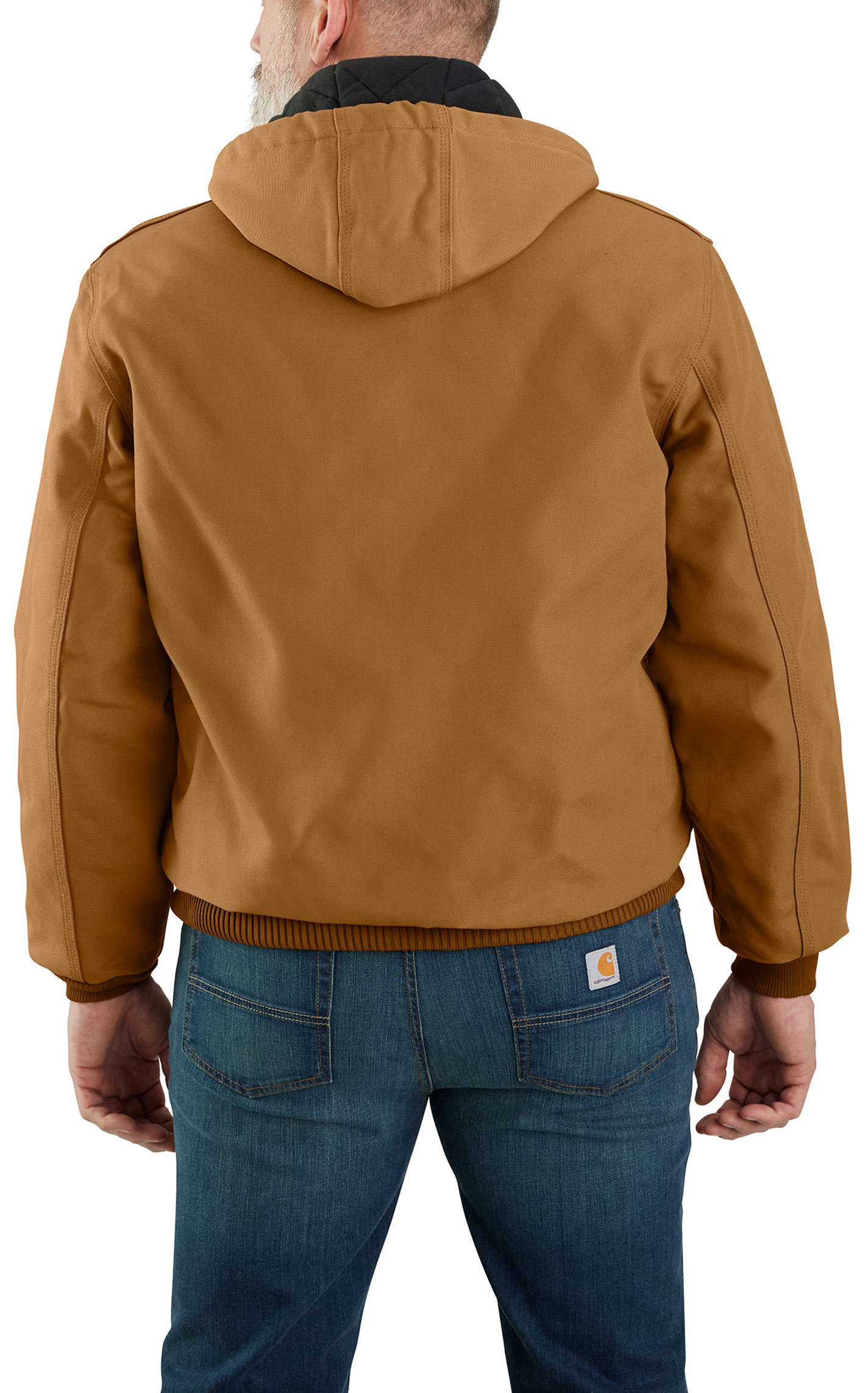 Carhartt Men's Brown Duck Insulated Active Hooded Jacket - Image 2