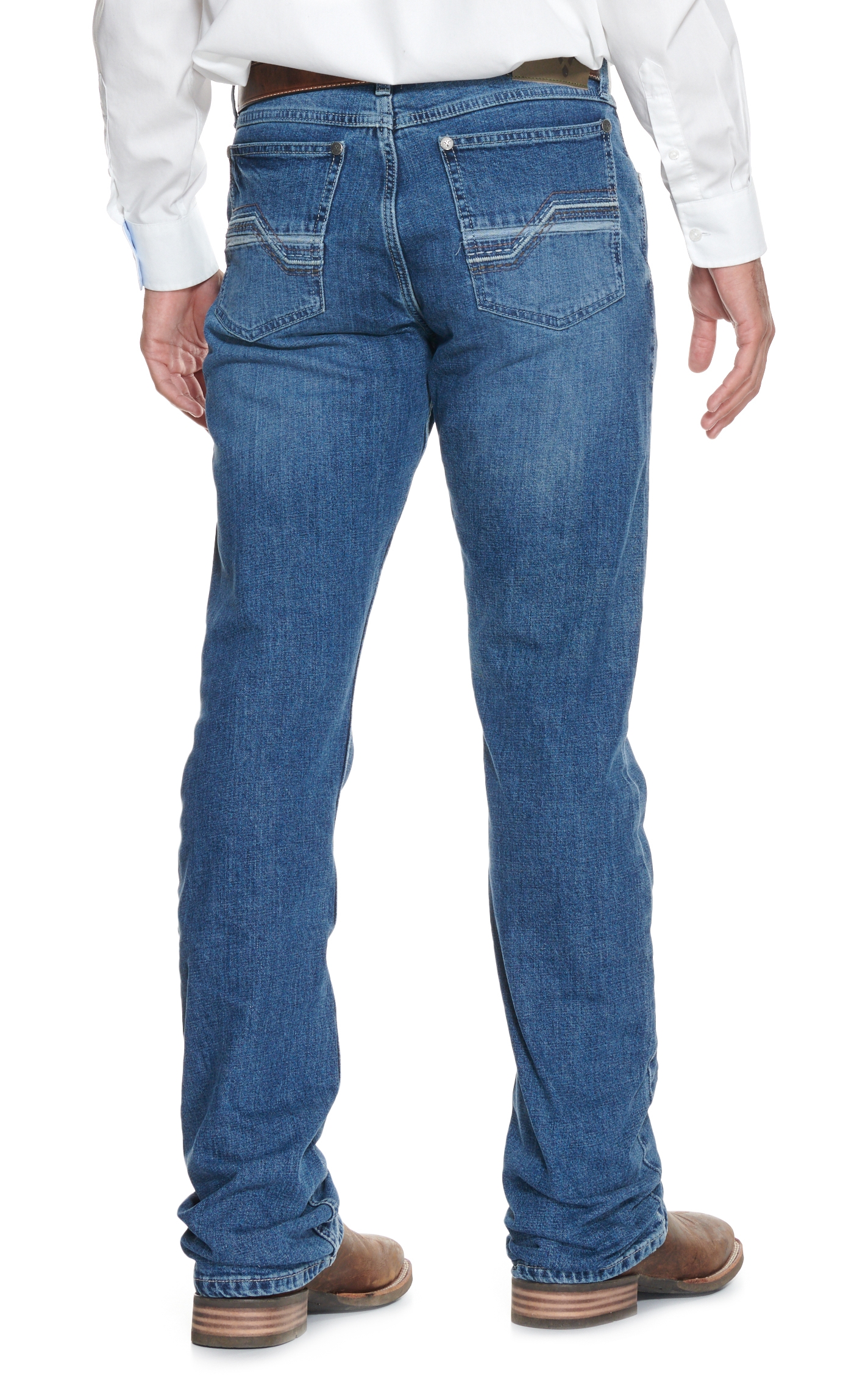 Wrangler Men's 20X Medium Wash Vintage Boot Cut Jeans - Extended Sizes - Image 1