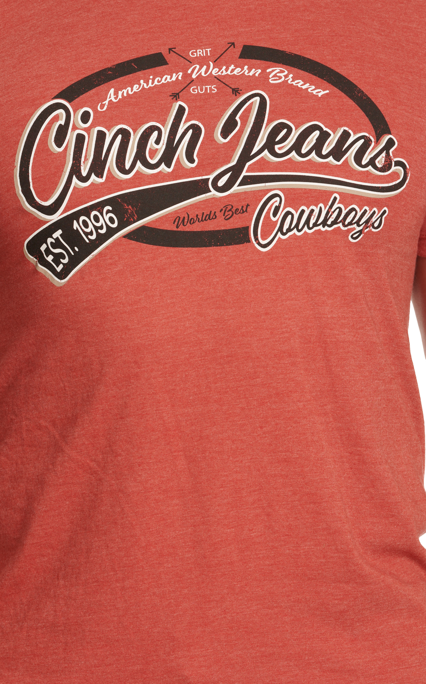 Cinch Men's Red & World's Best Cowboy Logo Graphic T-Shirt   - Image 1