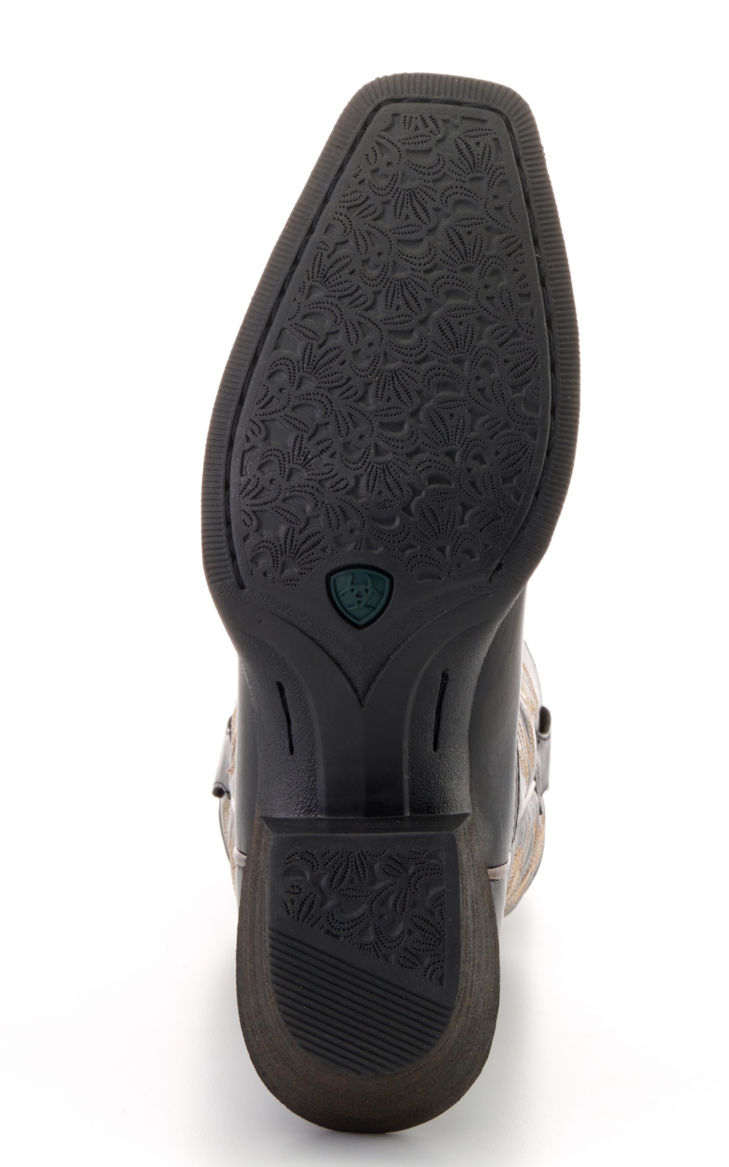 Ariat Women's Round Up Black Punchy Square Toe Cowboy Boots - Image 1