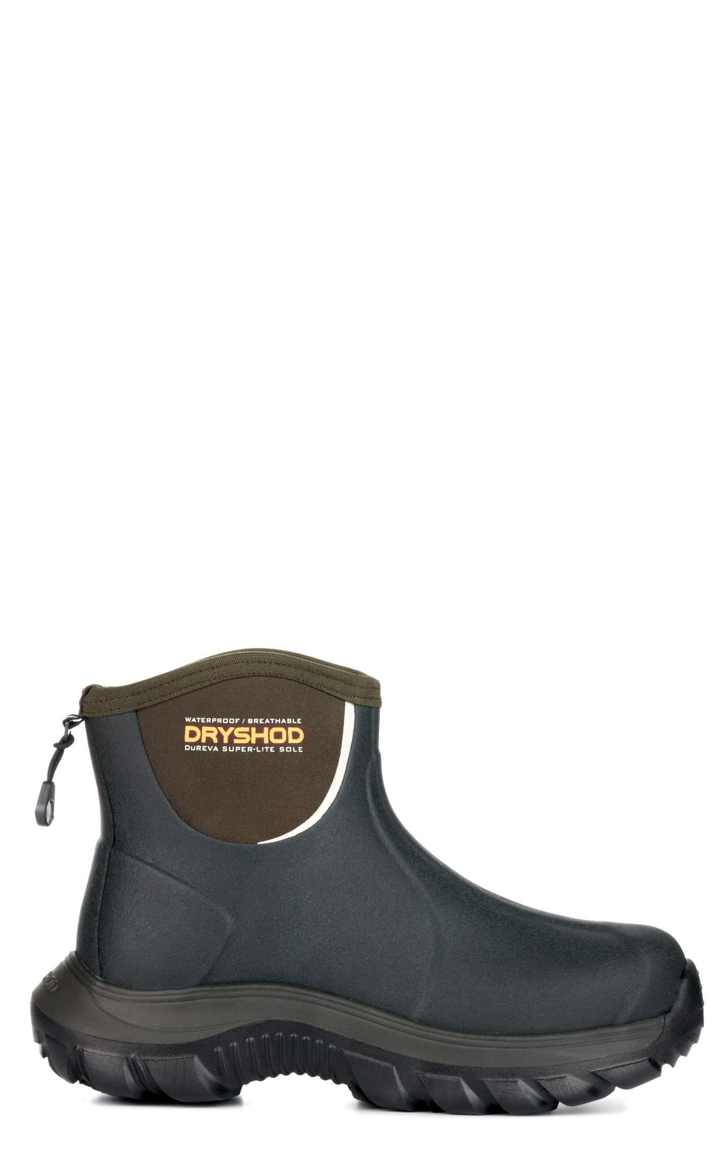 Dryshod Evalusion Black and Dark Brown Round Toe Ankle Rubber Work Boot - Image 1