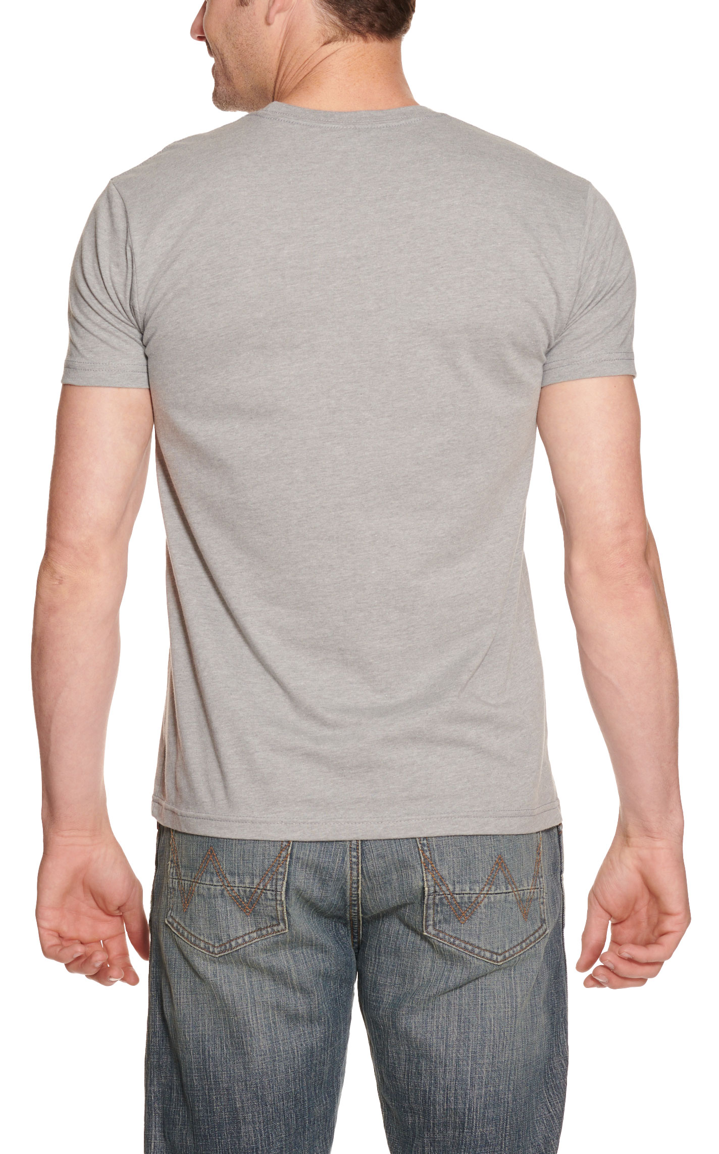 Mud Lowery Men's Light Gray Bronco Short Sleeve T-Shirt - Cavender's Exclusive - Image 1