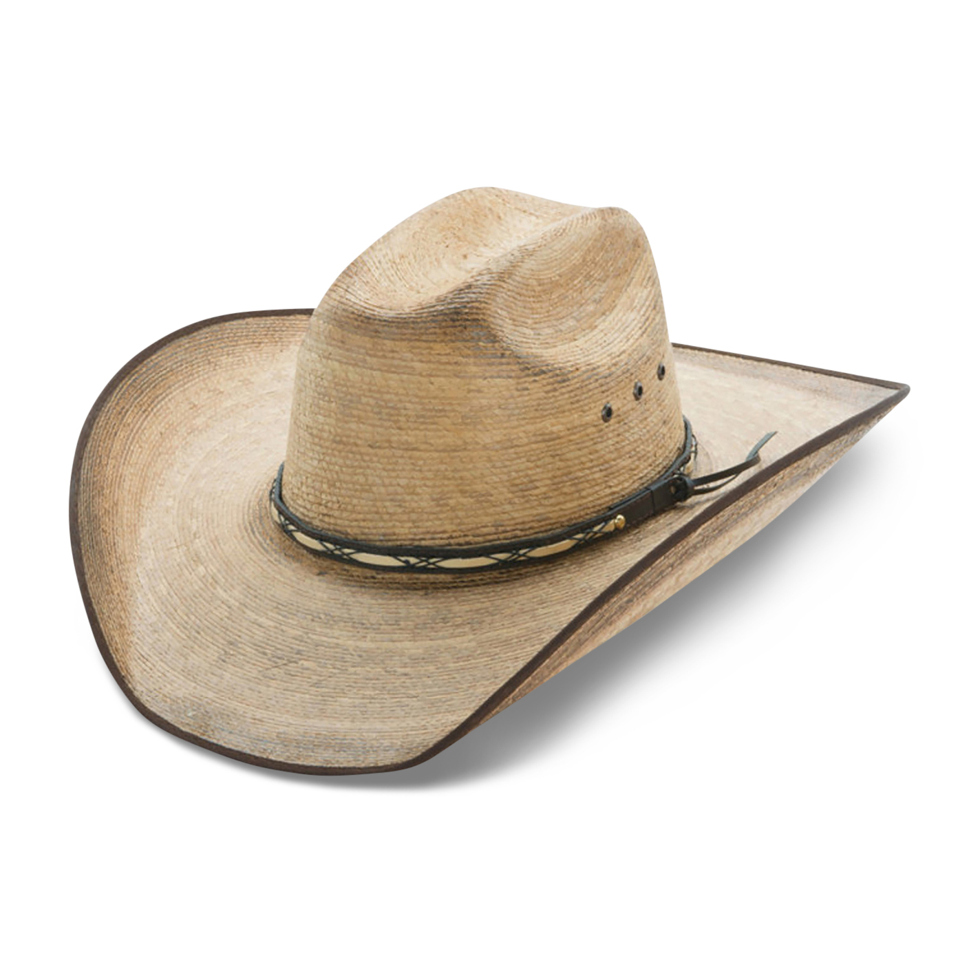 Resistol Hats Jason Aldean Amarillo Sky Bound Edge Palm Leaf Cowboy Hat - Image 1