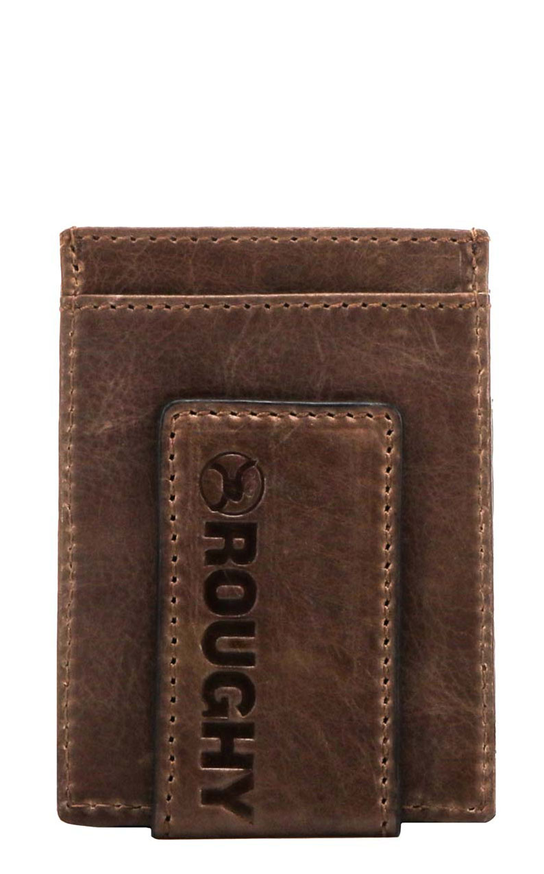 Hooey Men's Chocolate & Red Card Slot Money Clip - Image 1