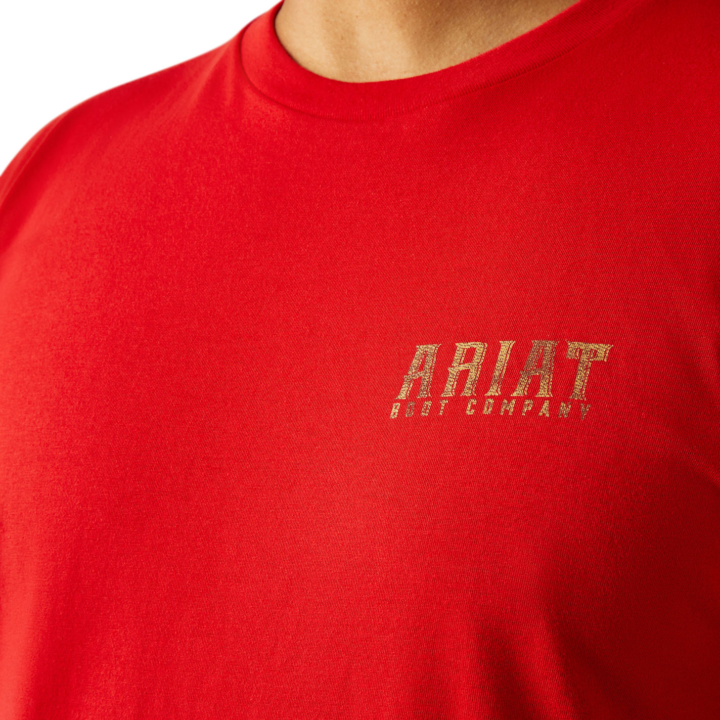 Ariat Men's Red Leather Shield Graphic T-Shirt - Image 1
