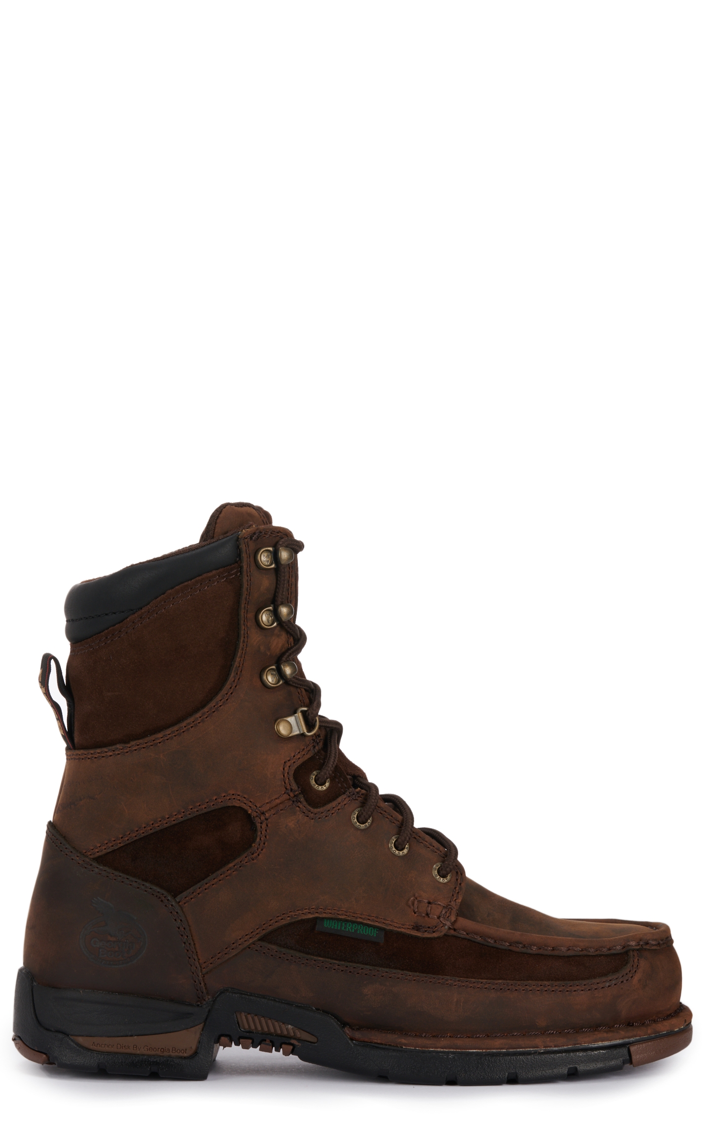 Georgia Men's Athens Brown Waterproof Round Toe Work Boot - Image 1