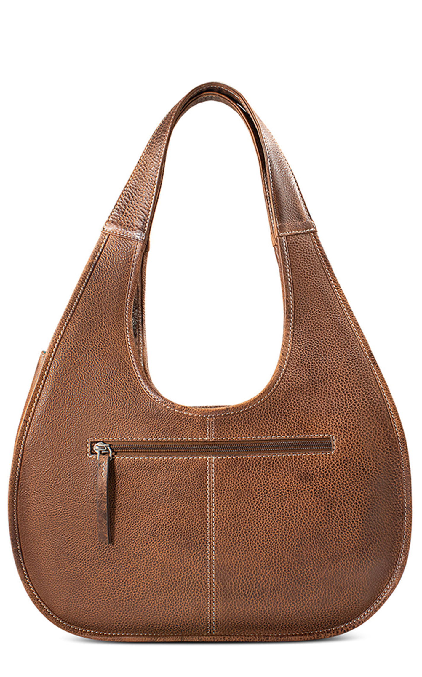 Ariat Paige Brown Round Basketweave Shoulder Bag - Image 1