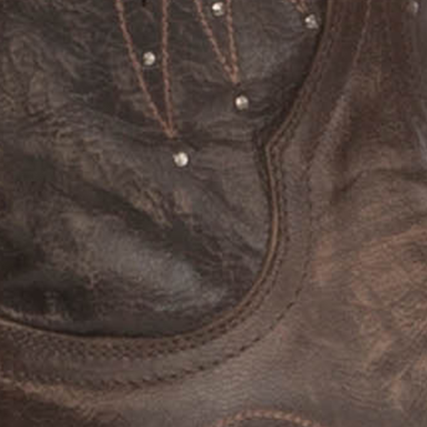 Cavender’s Women’s Chocolate Leather with Black Crystal Inlay Snip Toe Cowboy Boots - Image 1