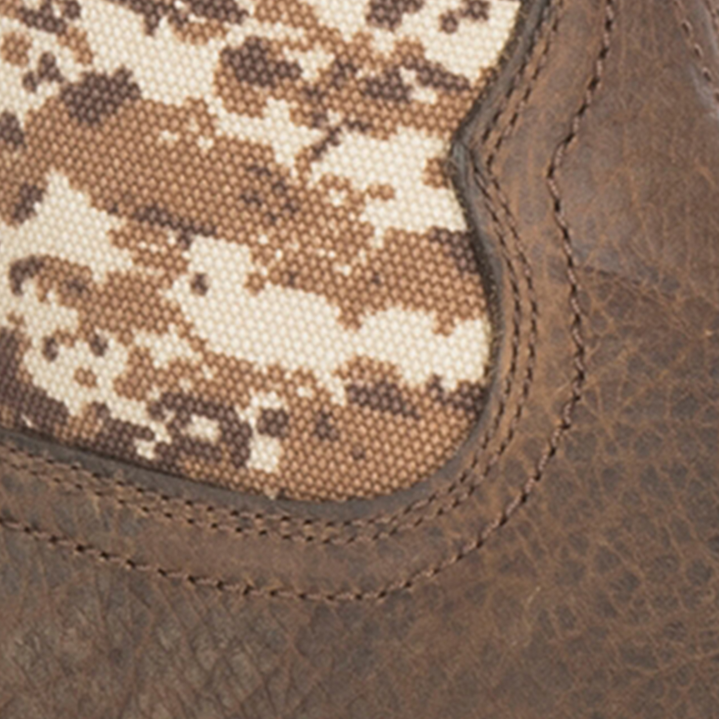 Ariat Men's WorkHog Patriot Earth Brown and Sand with Flag Patch Square Steel Toe Work Boot - Image 1