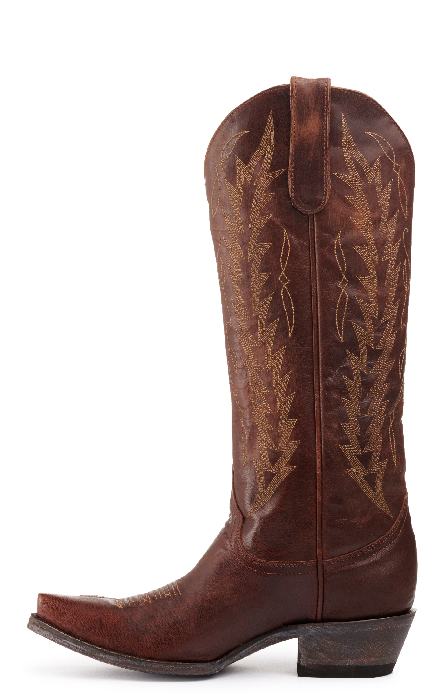 Cavender's Women's Brass Apache Brown Snip Toe Cowboy Boots - Image 1