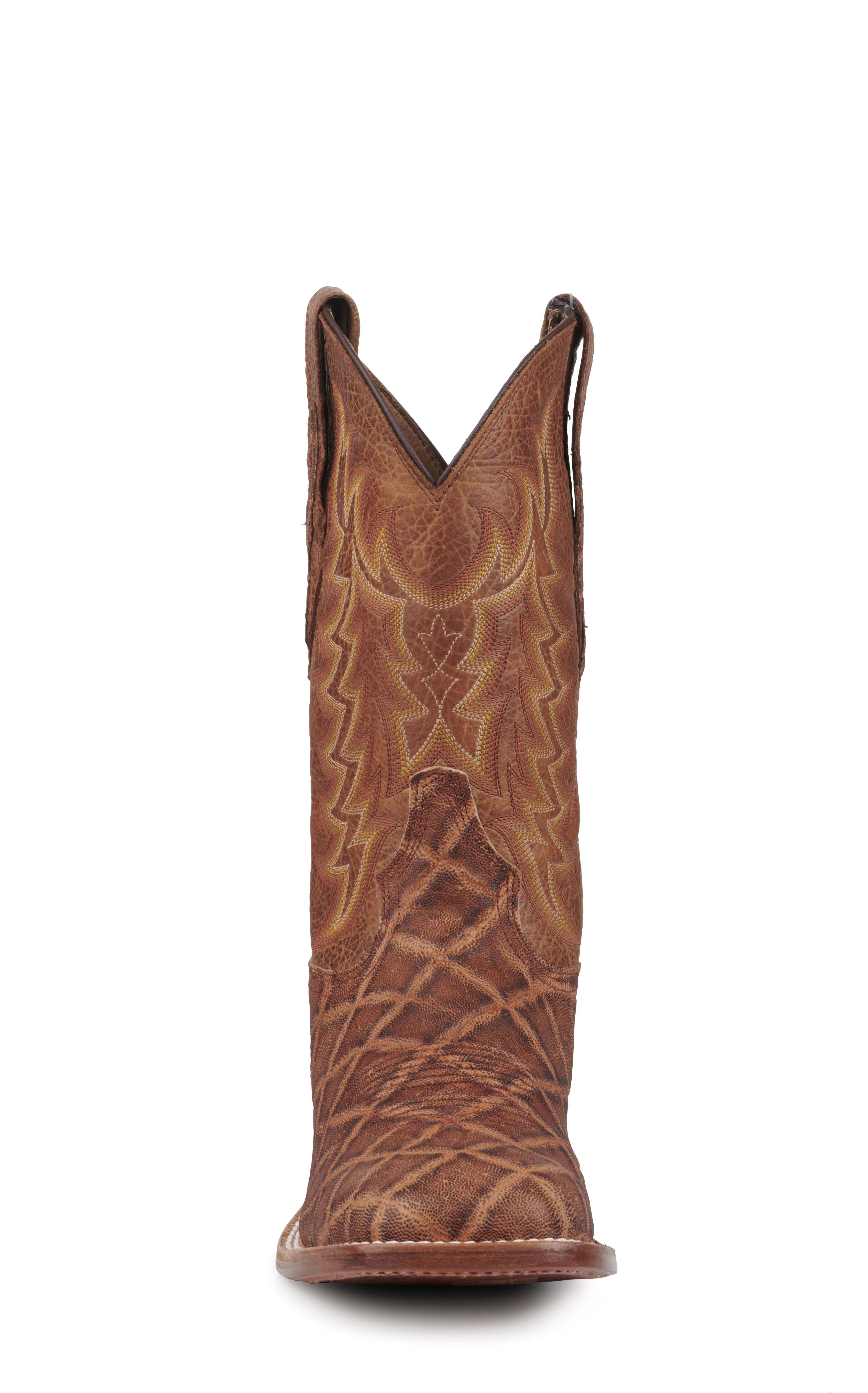 Tony Lama Men's Cigar Vintage Elephant and Brown Wide Square Toe Exotic Cowboy Boots - Cavender's Exclusive - Image 1