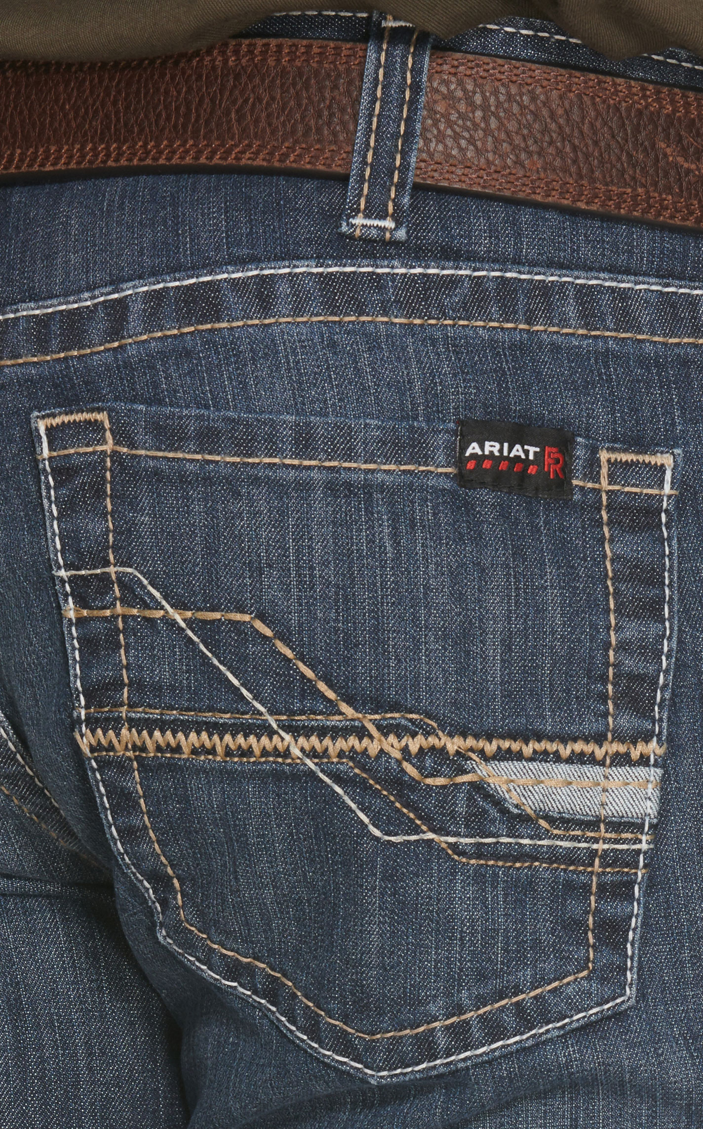 Ariat Men's M7 Medium Wash Slim Fit DuraStretch Stackable Straight Leg FR Work Jeans - Image 1