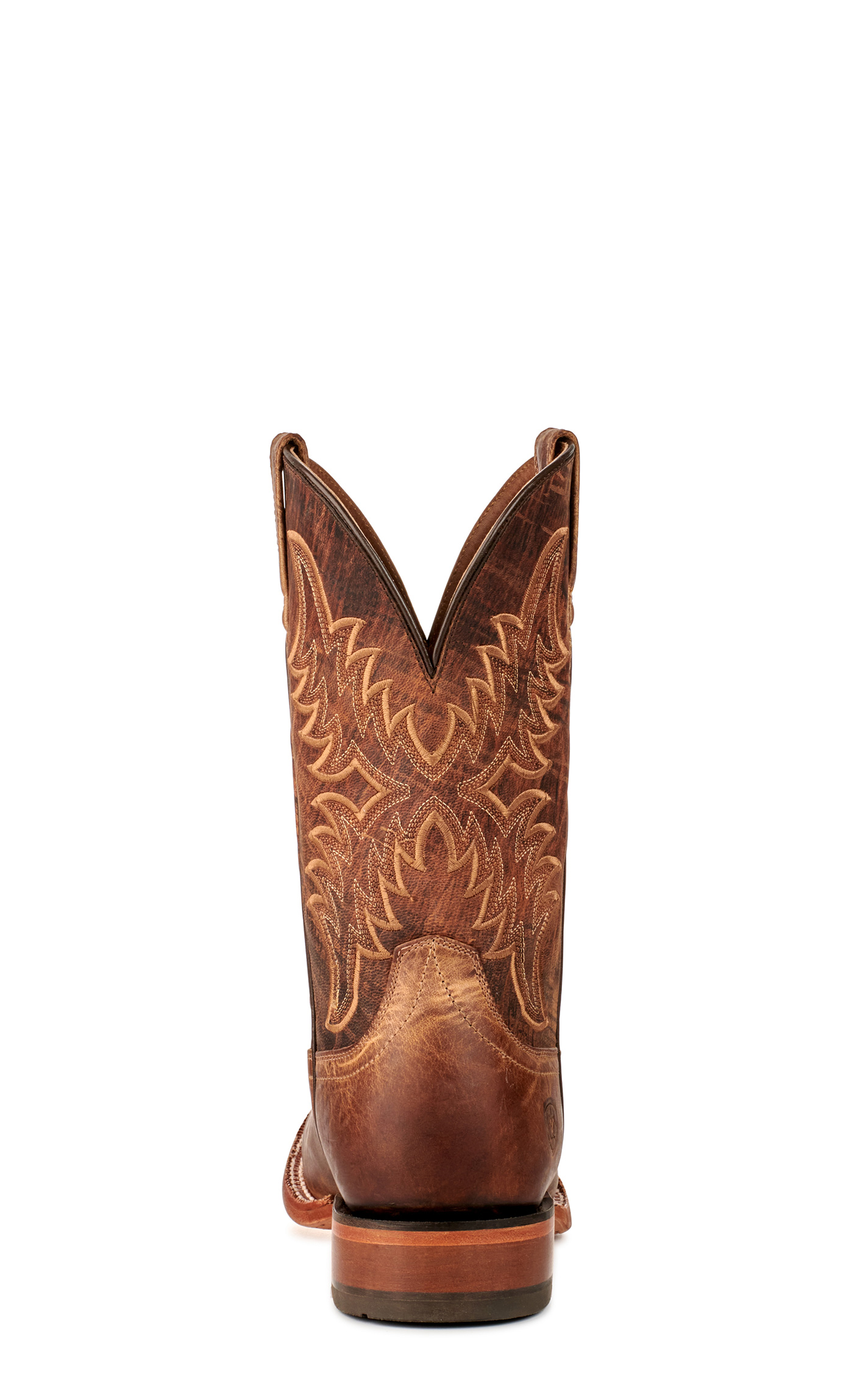 Ariat Men's Point Ryder Dry Creek Tan with Burnt Brown Wide Square Toe Cowboy Boots - Image 1