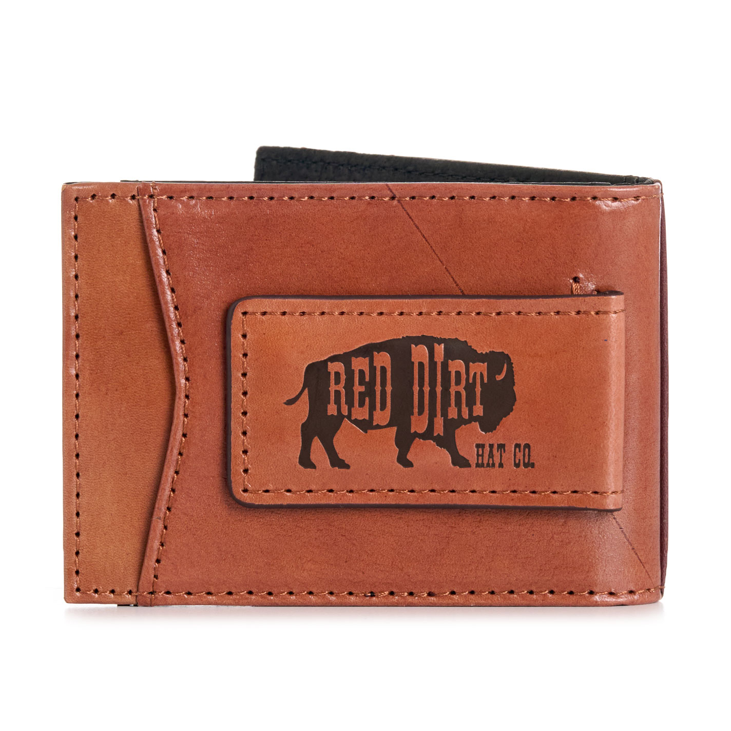 Red Dirt Hat Co. Coffee Underlay Bifold Card Case Wallet - Image 1
