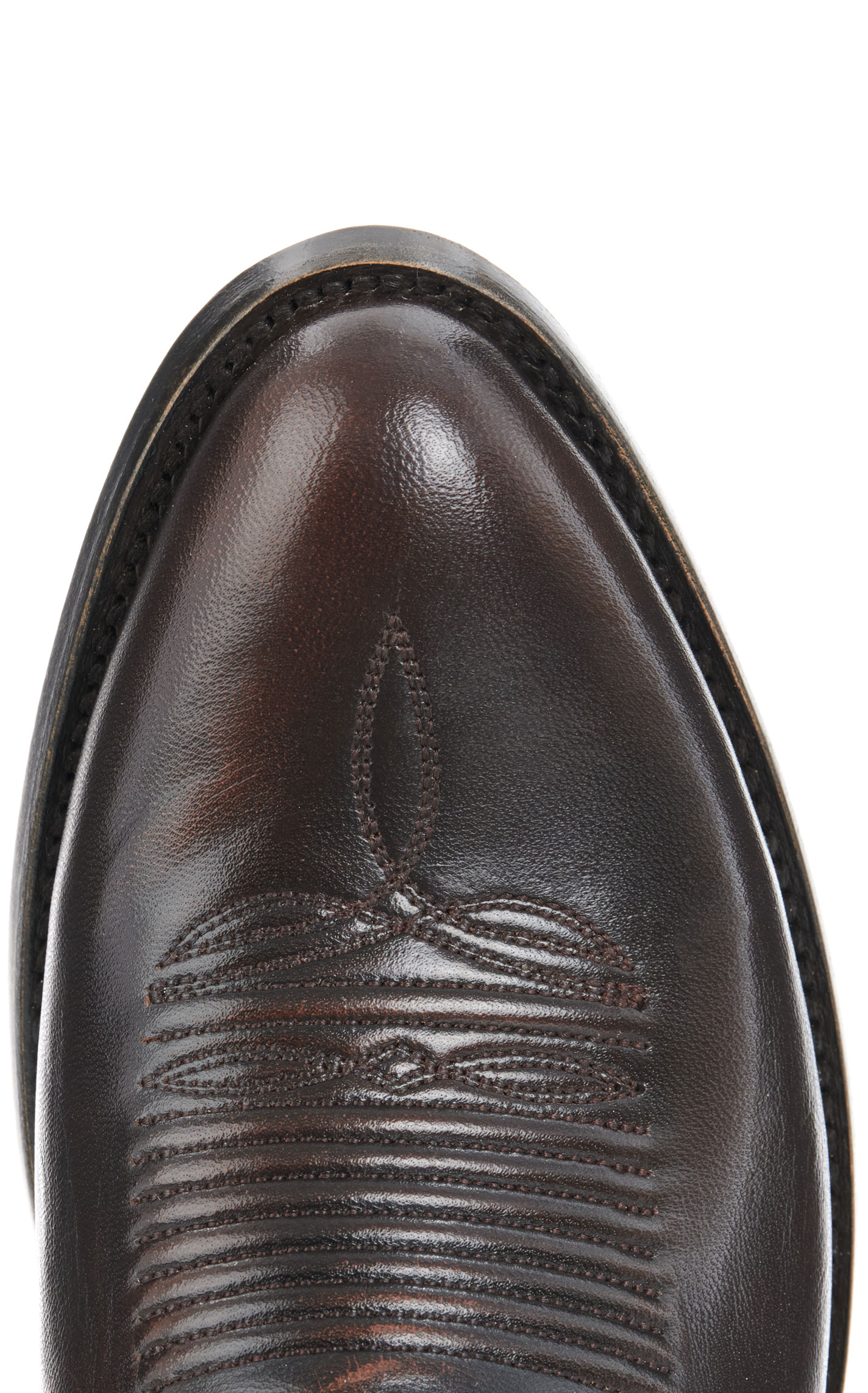 JRC & Sons Men's Creed Brush Off Goat Round Toe Cowboy Boot in Chocolate - Image 1