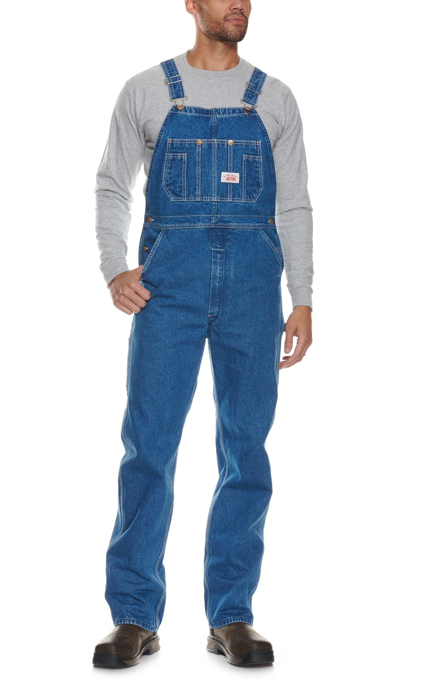 Round House Stonewash Denim Overalls - Image 1