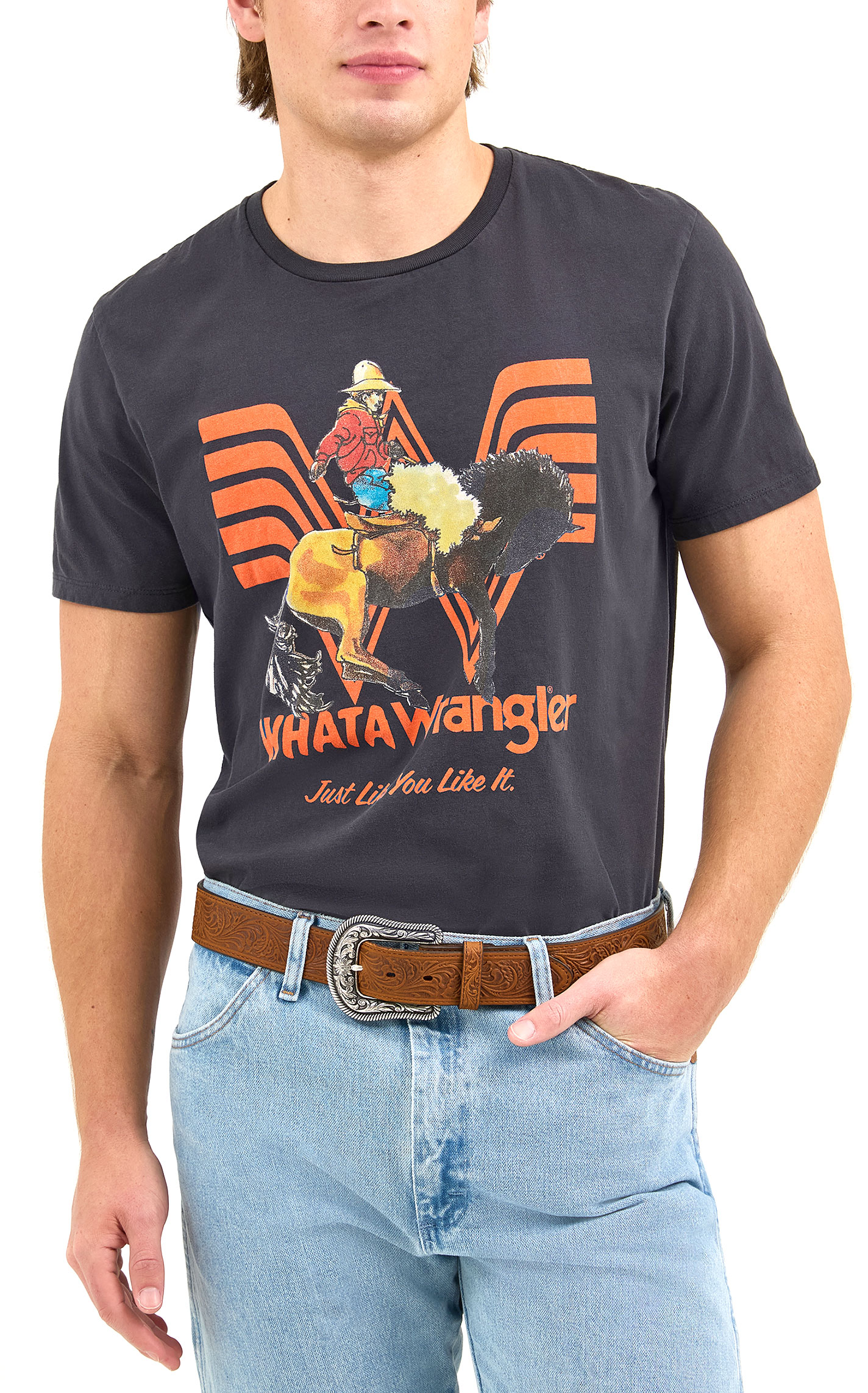 Wrangler x Whataburger Black ‘Long Live Burgers’ Graphic Short Sleeve T-Shirt - Image 1