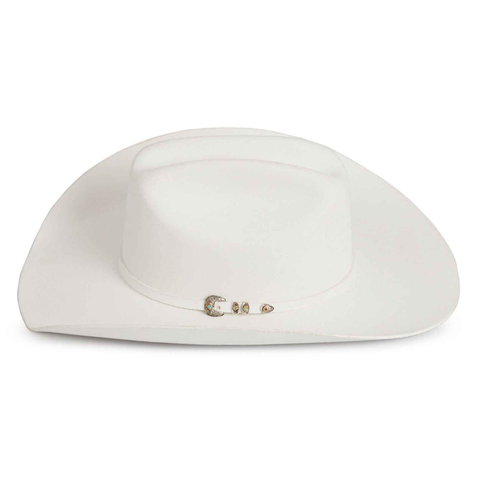 Rockin' C White Wesley Creased Felt Cowboy Hat  - Image 1