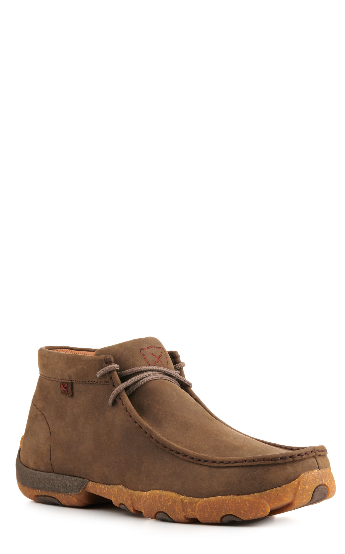 Twisted X Men's Shiitake Brown Chukka Driving Moc Casual Shoes - Image 1