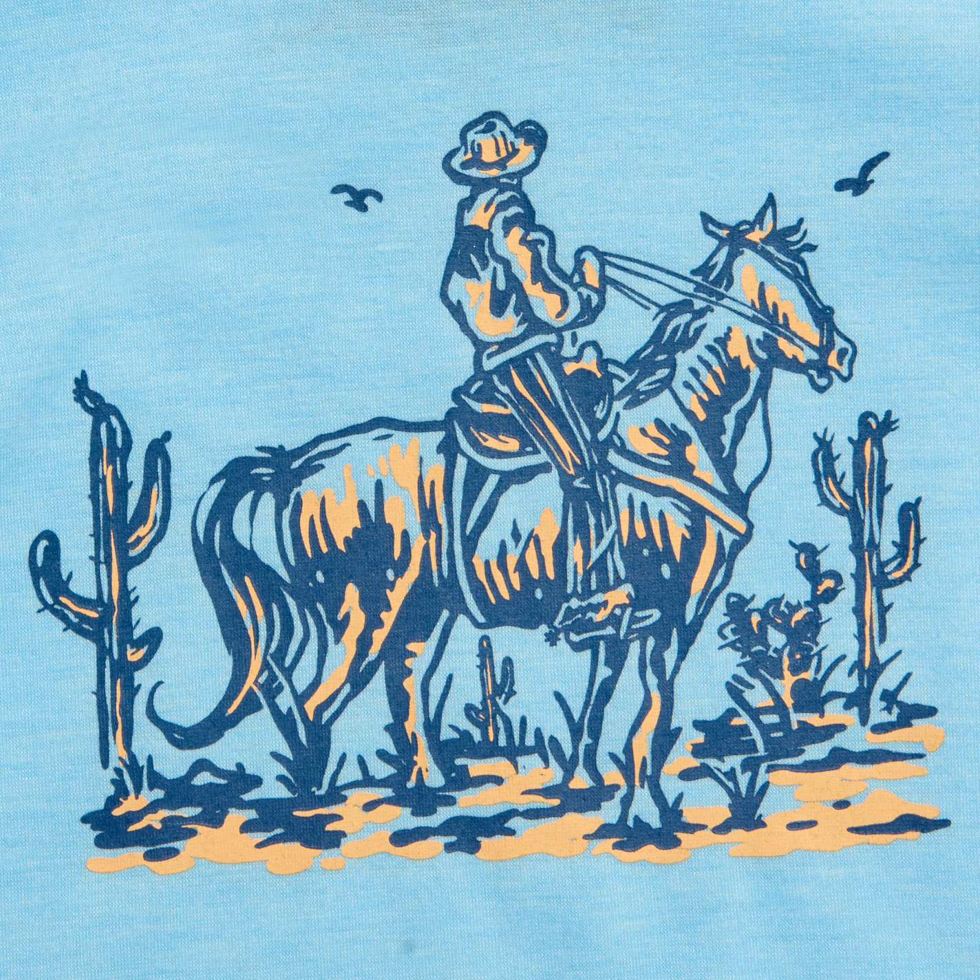 Rafter C Toddler Boy's Light Blue Cowboy Graphic T-Shirt - Image 1