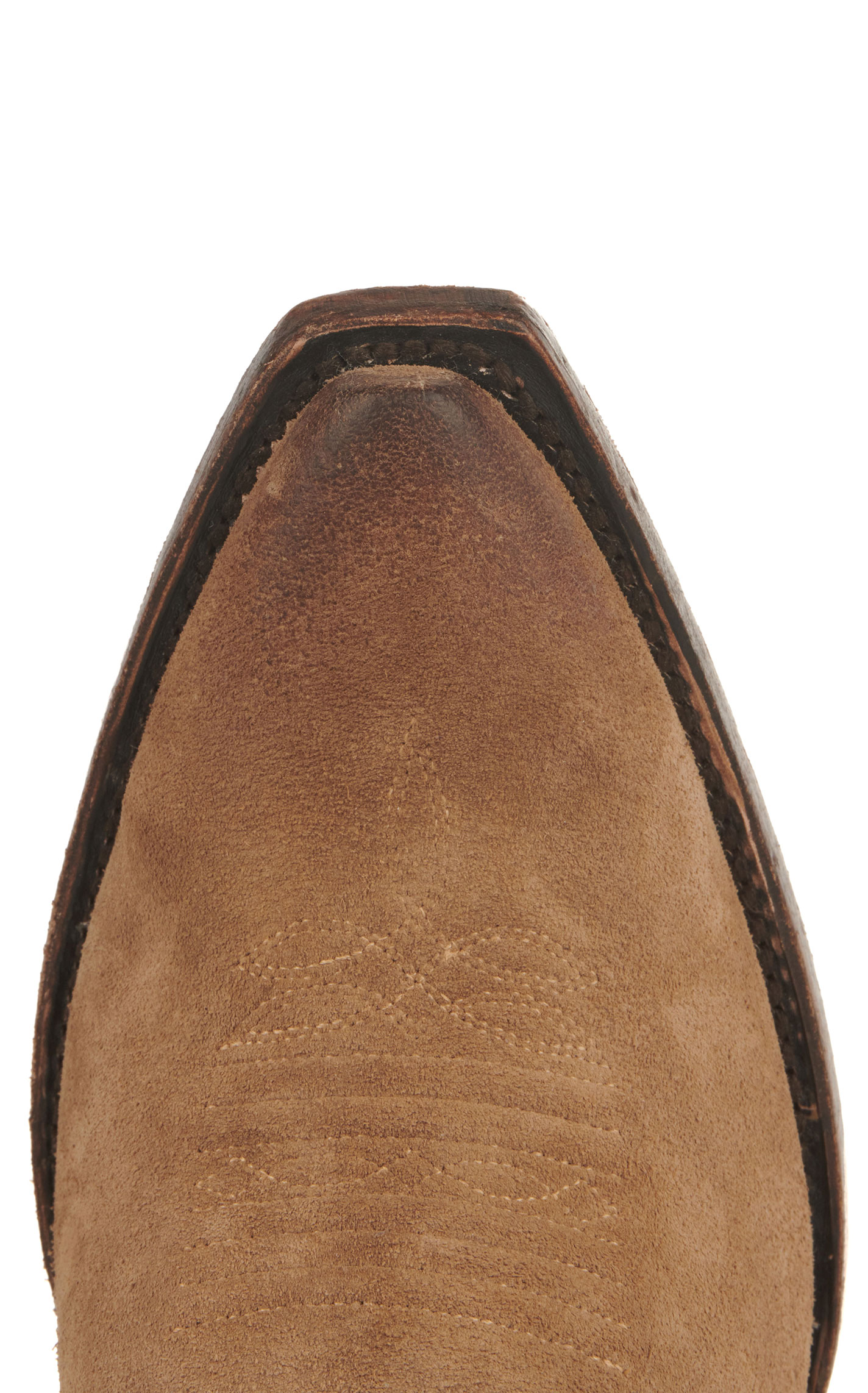 Ariat Women's Laramie Distressed Tan Suede StretchFit Snip Toe Tall Cowboy Boots - Image 1