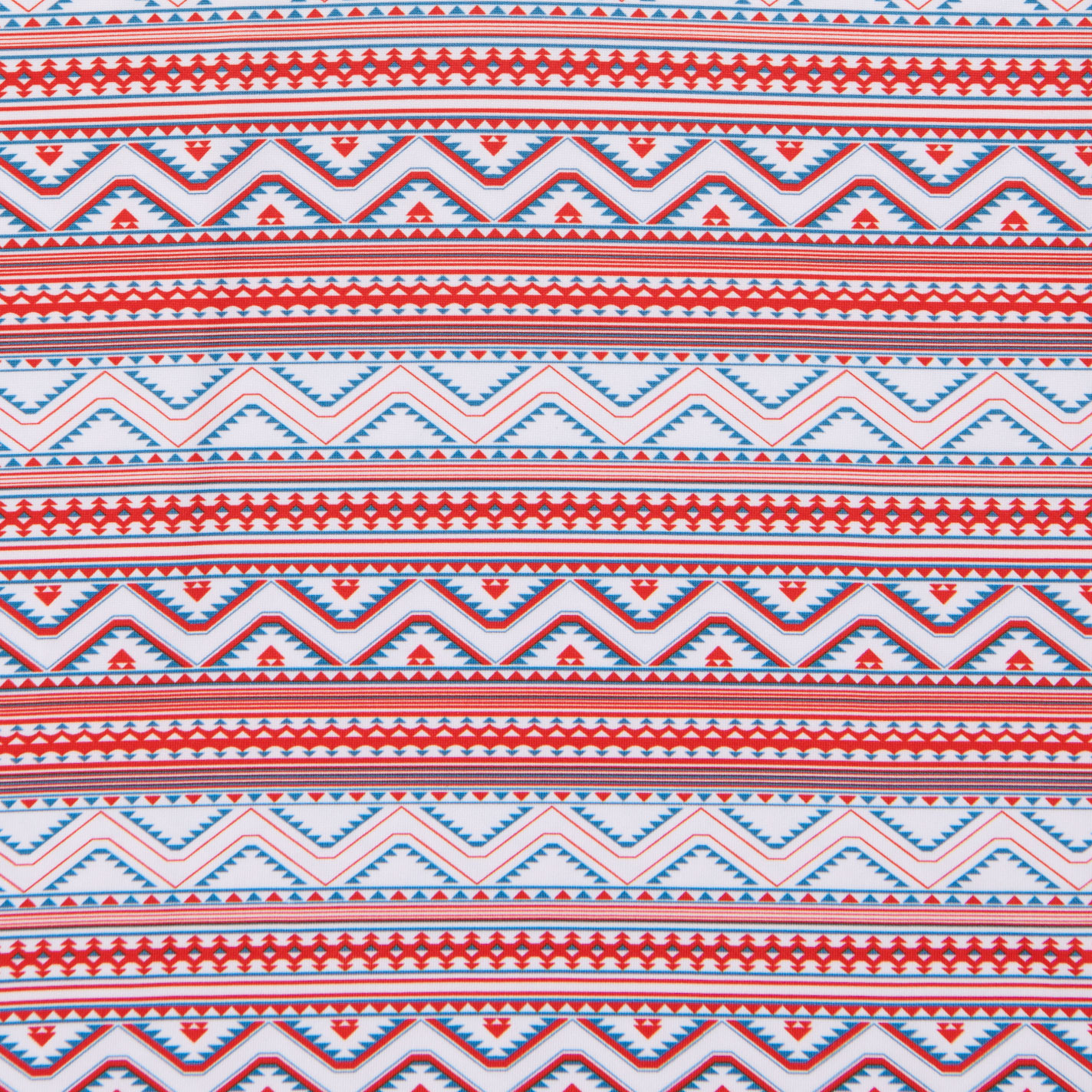 Rafter C Boy's White & Red Aztec Pattern Polo Shirt - Image 1