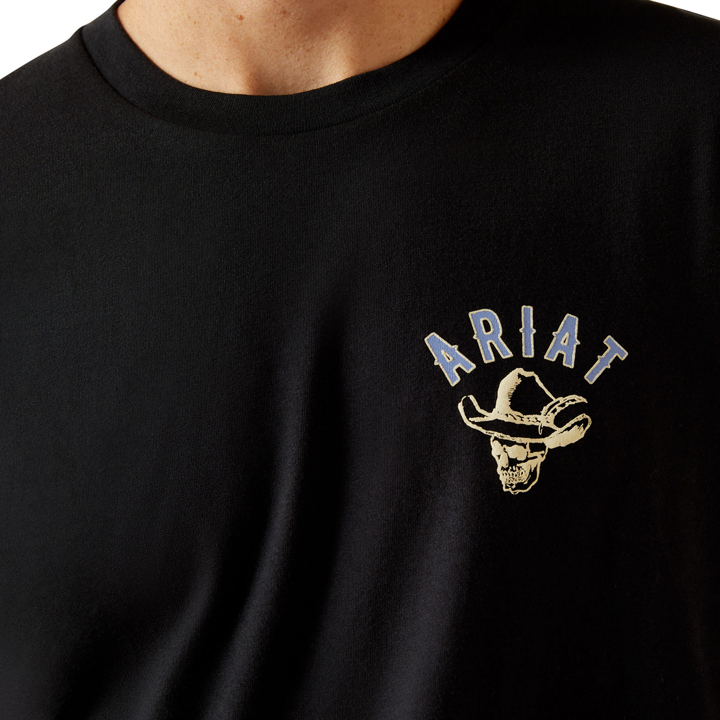 Ariat Men's Black Stitch Skull Graphic T-Shirt - Image 1