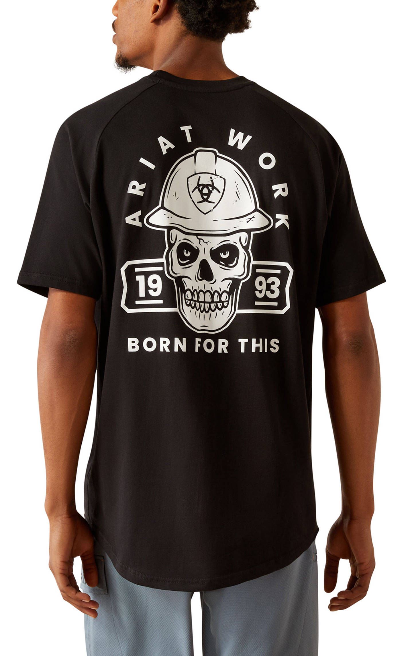 Ariat Rebar Men's Black Born for This Logo Graphic Work T-Shirt - Image 1