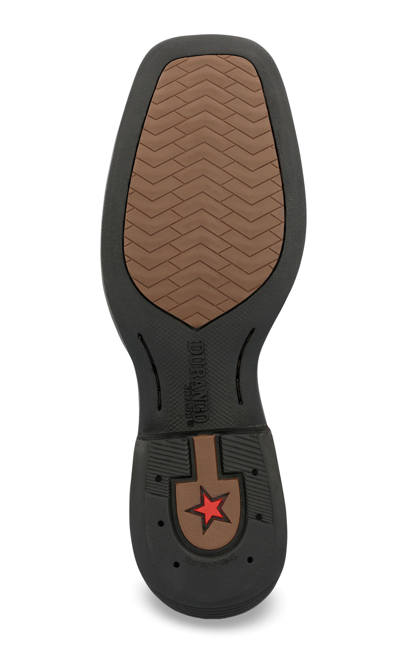 Durango Men’s Dark Brown & Black Shylo Wide Square Toe Cowboy Boots - Image 6