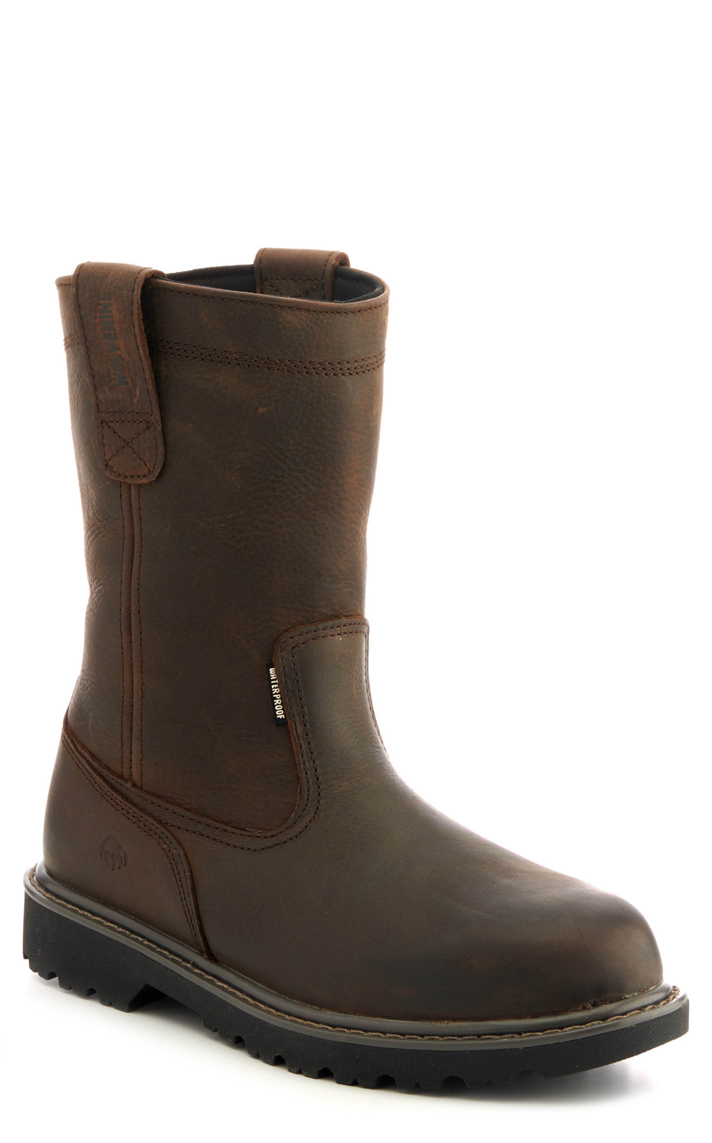 Wolverine Men's Floorhand Dark Brown Waterproof Round Toe Work Boot - Image 1