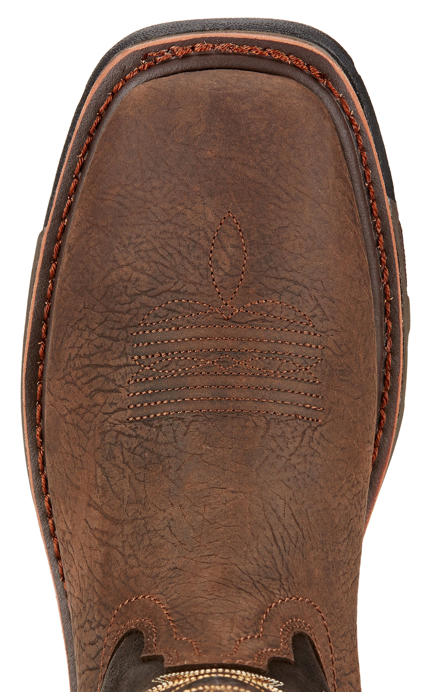 Ariat Men's WorkHog Bruin Brown and Coffee Waterproof Square Toe Work Boots - Image 1