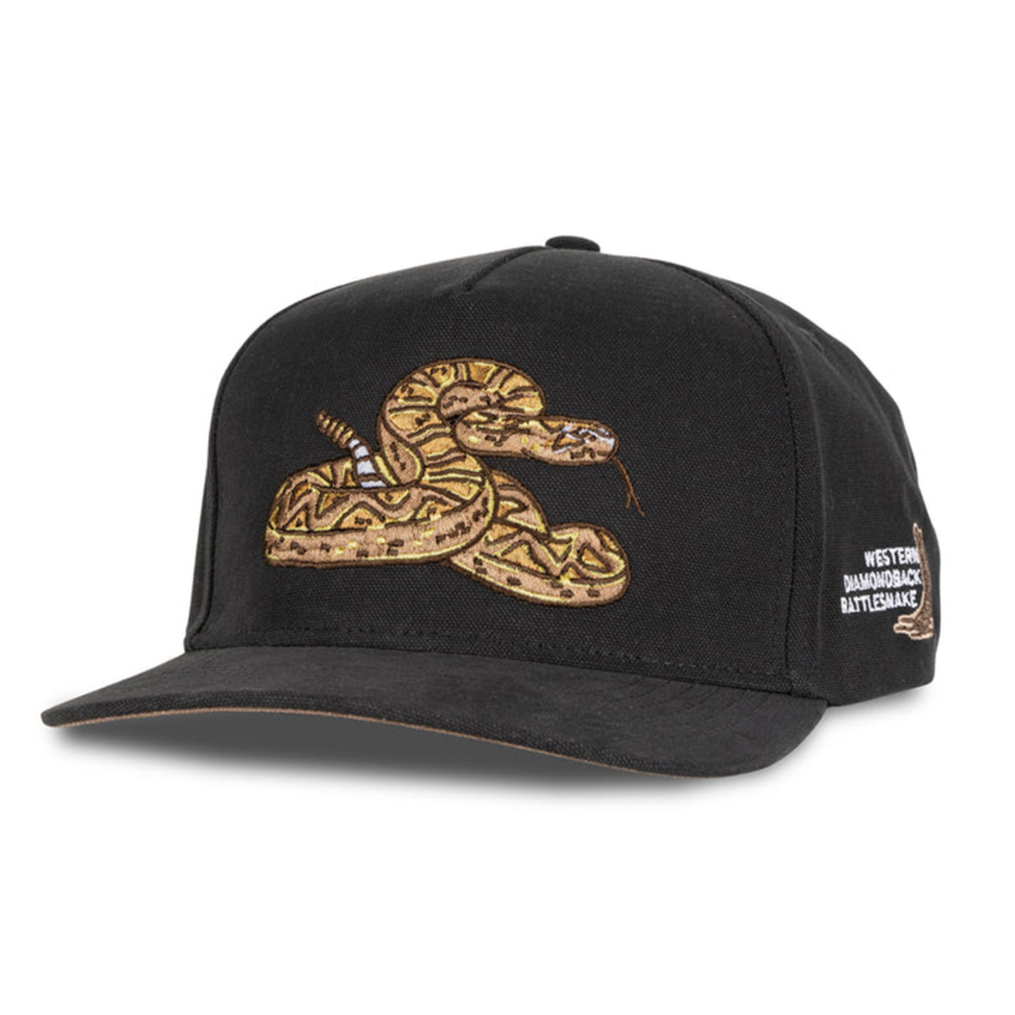 Sendero Provisions Co. Men's Black Rattlesnake Patch Cap  - Image 1