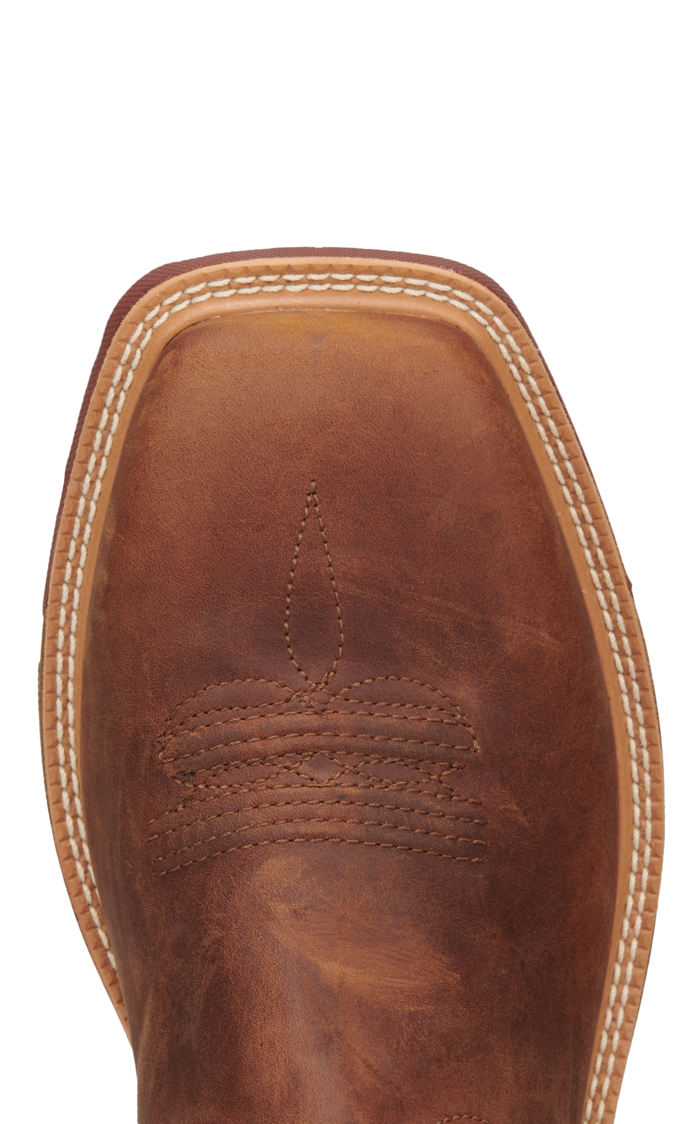Twisted X Men's Brown and Navy with Cross Embroidery CellStretch Square Toe Work Boot - Image 1