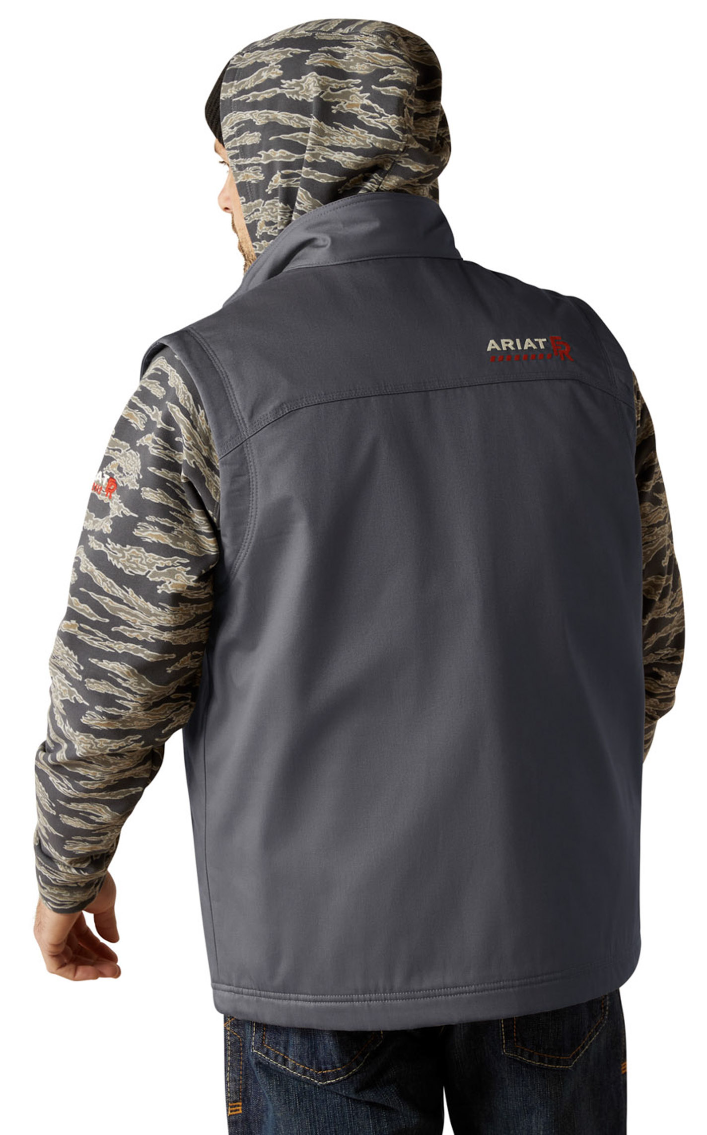 Ariat Work Men's FR Charcoal Gray Insulated Work Vest - Image 4