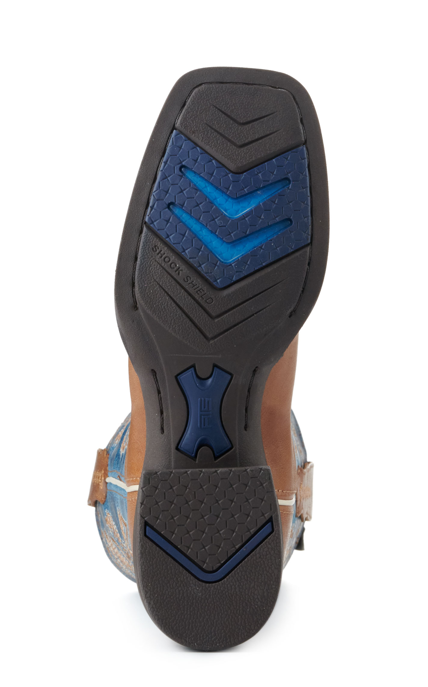 Ariat Women's Cattle Caite Peanut and Blue Stretchfit Wide Square Toe Cowboy Boots - Image 1