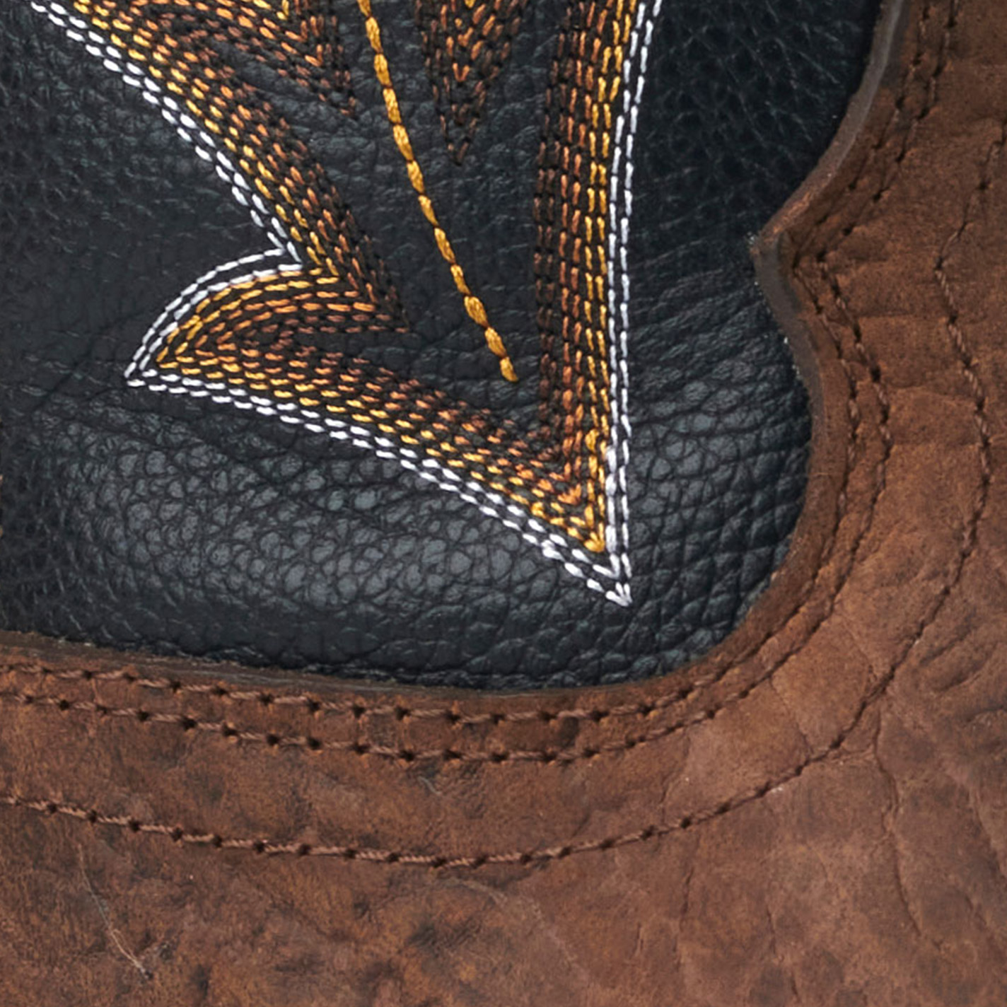 Durango Men's Rebel Black and Dark Brown Round Toe Cowboy Boots - Image 1