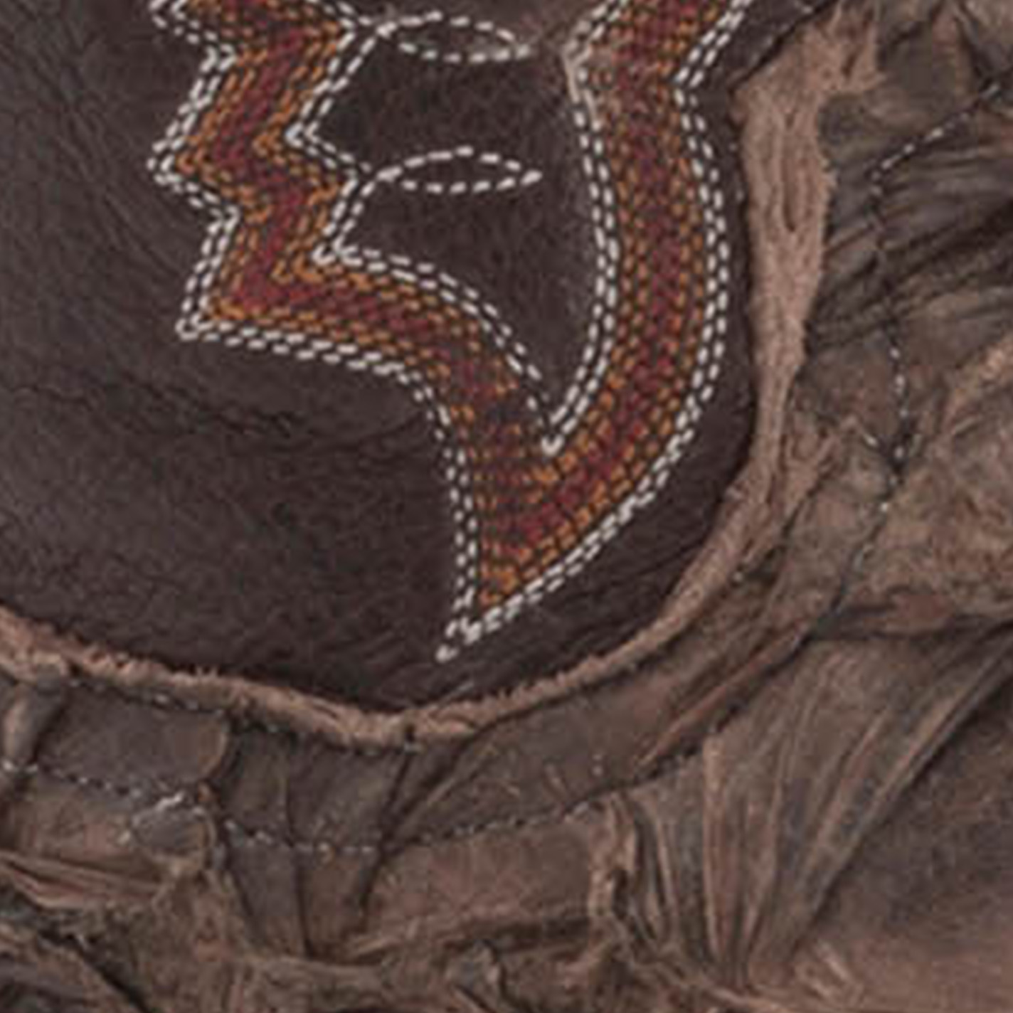 Anderson Bean Men's Distressed Brown Big Bass and Chocolate Wide Square Toe Cowboy Boot - Image 1