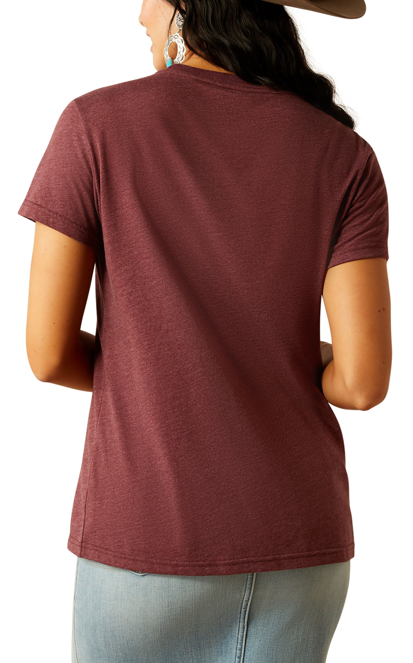 Ariat Women's Maroon Modern Neon Boot Graphic T-Shirt - Image 1
