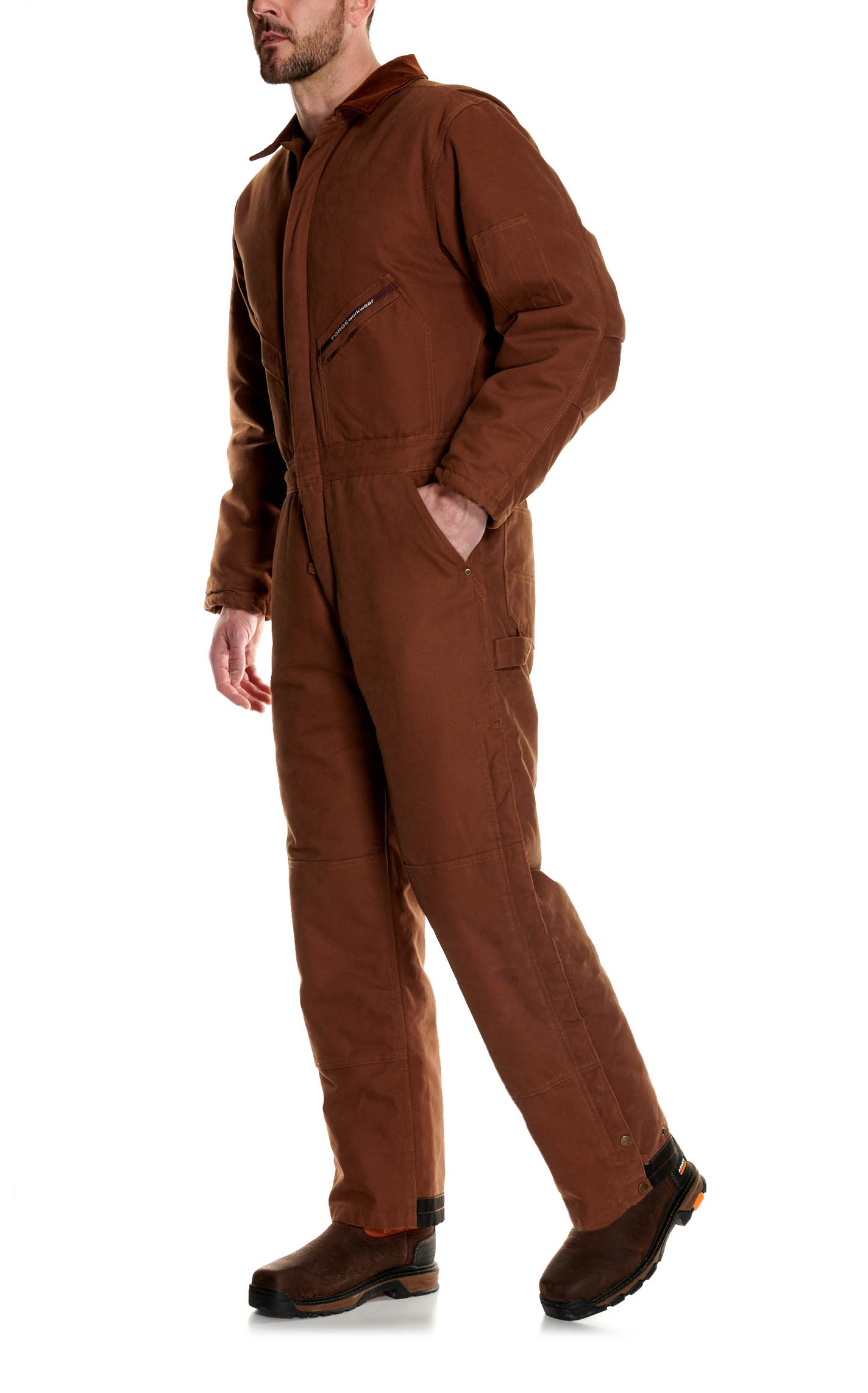 Forge Workwear Men's Brown Coveralls - Image 1