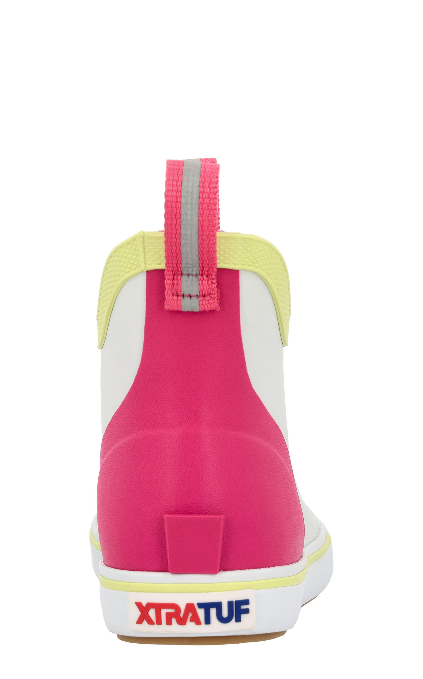 XTRATUF Youth White & Pink Ankle Rubber Deck Boots - Image 1