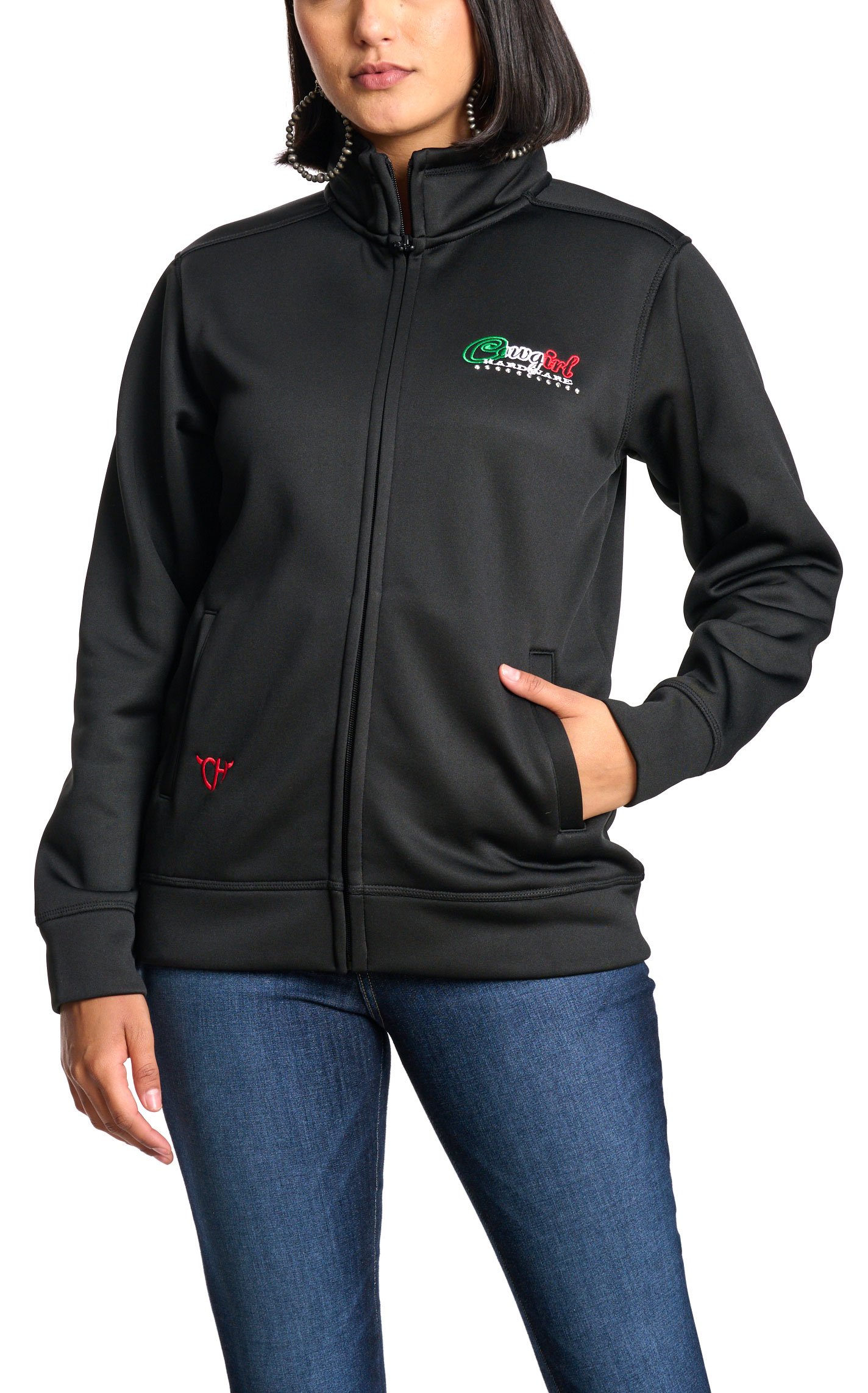 Cowgirl Hardware Women's Black Hecho En Mexico Softshell Jacket - Image 1