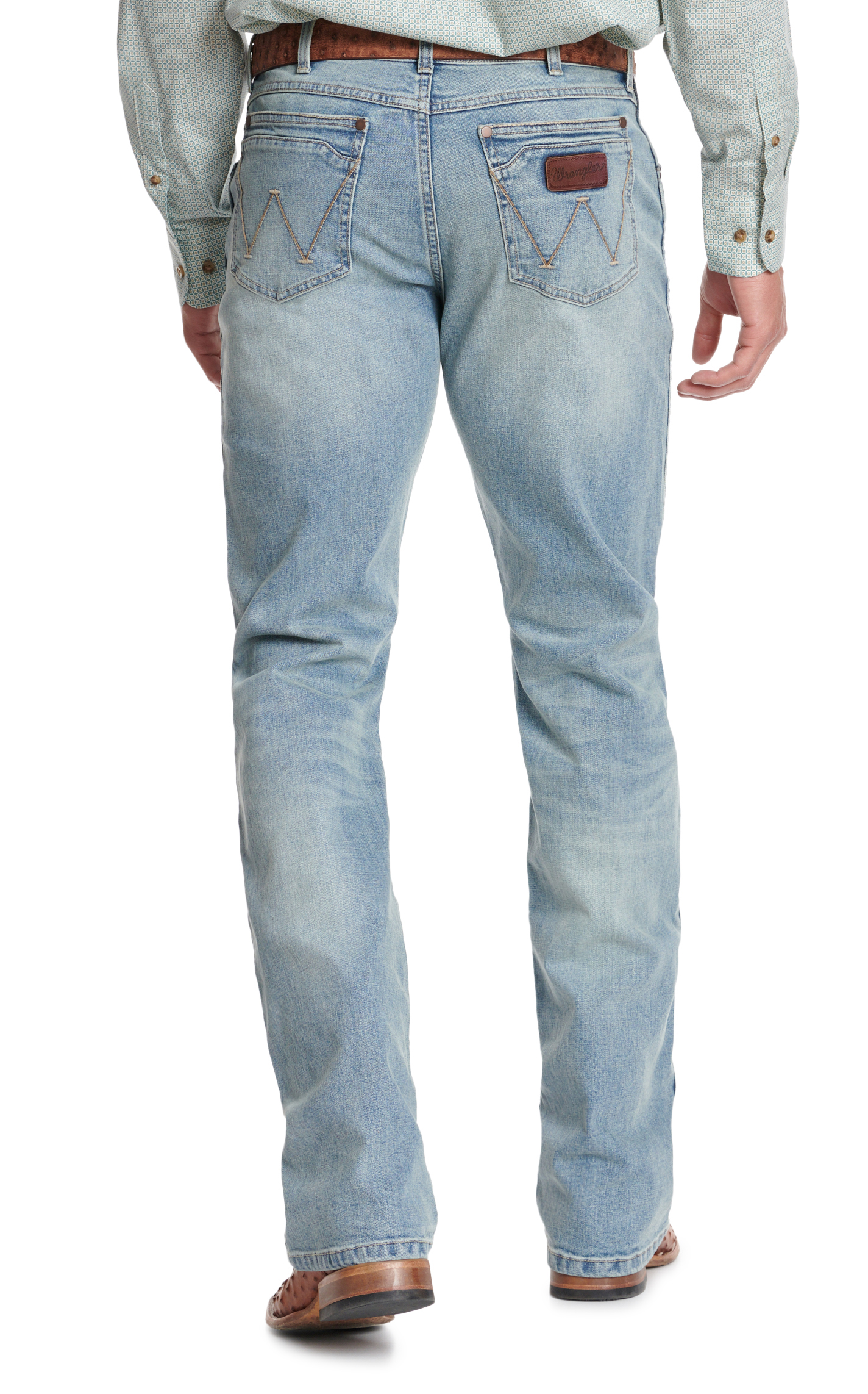 Wrangler Retro Men's WRT20 Light Wash Skyway Relaxed Boot Cut Jeans - Big & Tall Sizes - Image 1