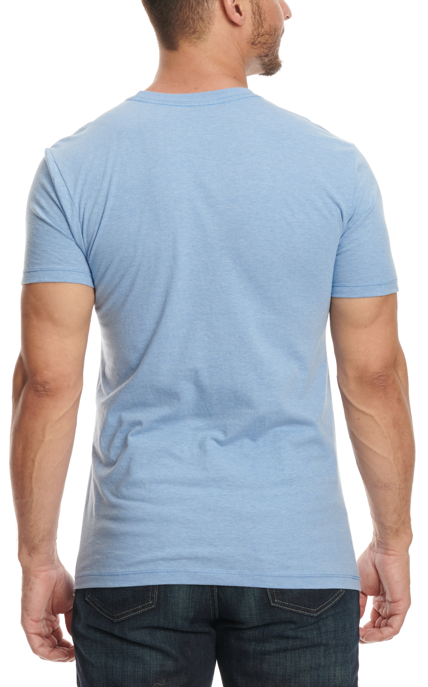 Cinch Men's Light Blue Lead This Life Logo Graphic T-Shirt - Image 1