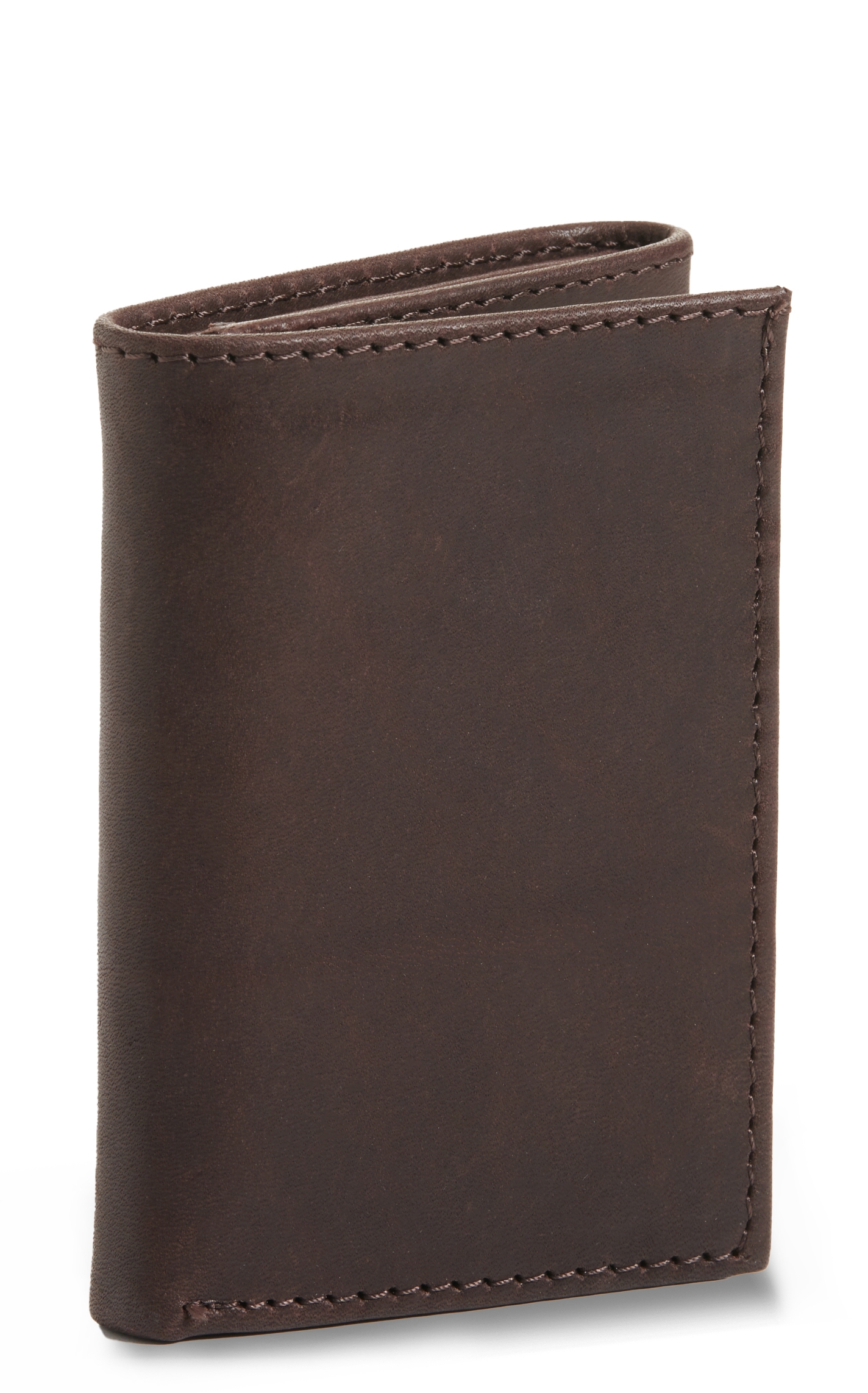 JRC & Sons Men's Chocolate Brown Ranch Hand Leather Trifold Wallet - Image 1