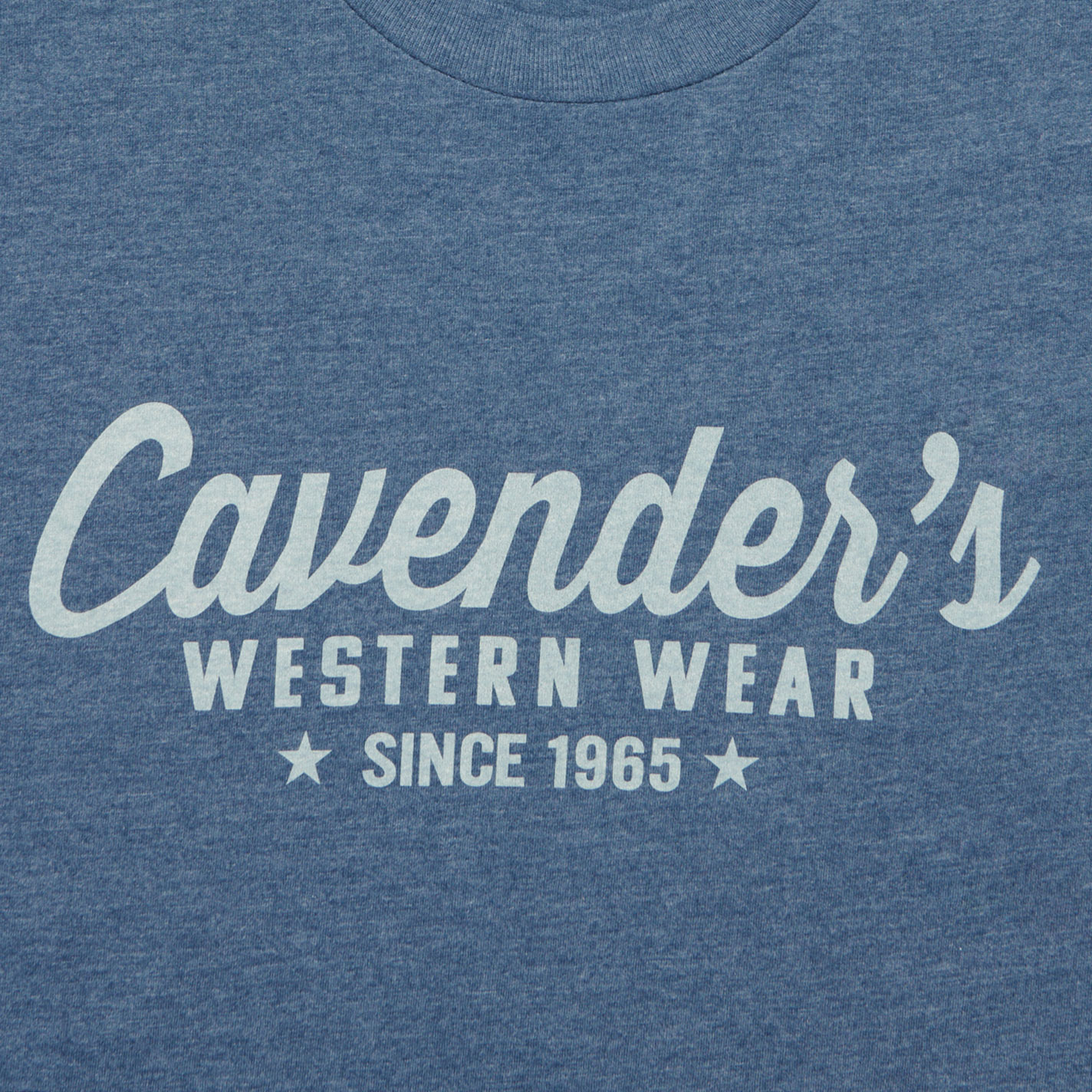 Cavender's Men's Heather Blue Cavender's Script T-Shirt - Image 1