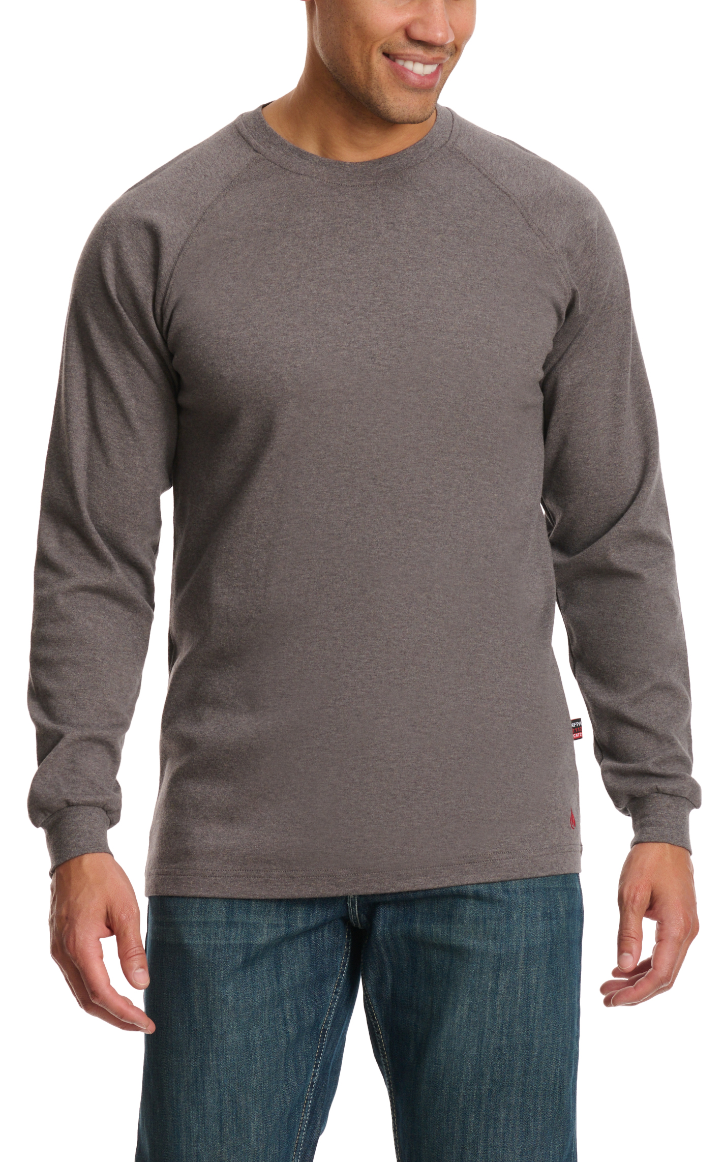 Forge Men's Charcoal Gray American Flag Rig FR T-Shirt - Image 1