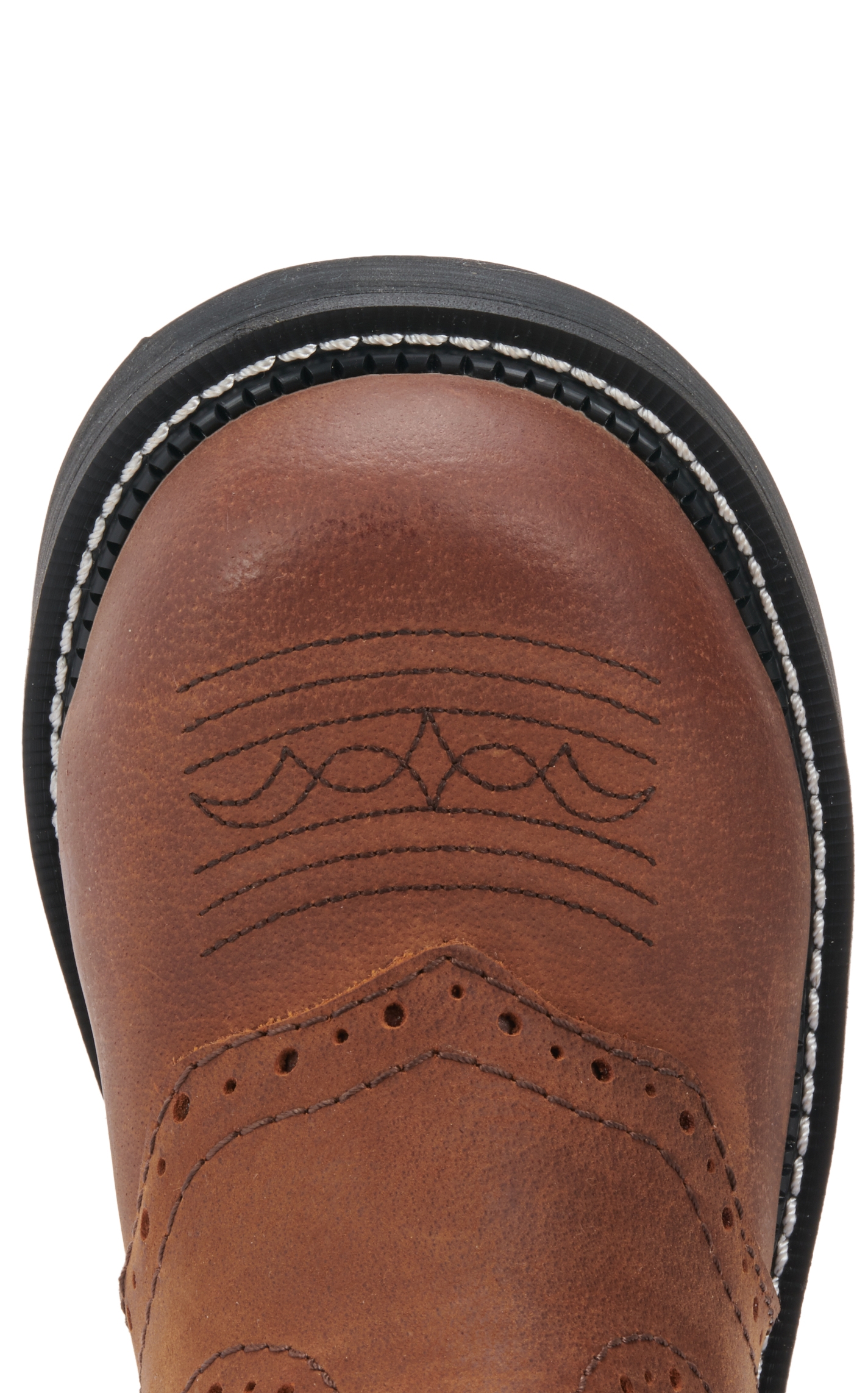 Justin Women's Gypsy Collection Wanette Aged Bark Brown Round Steel Toe Work Boot - Image 1
