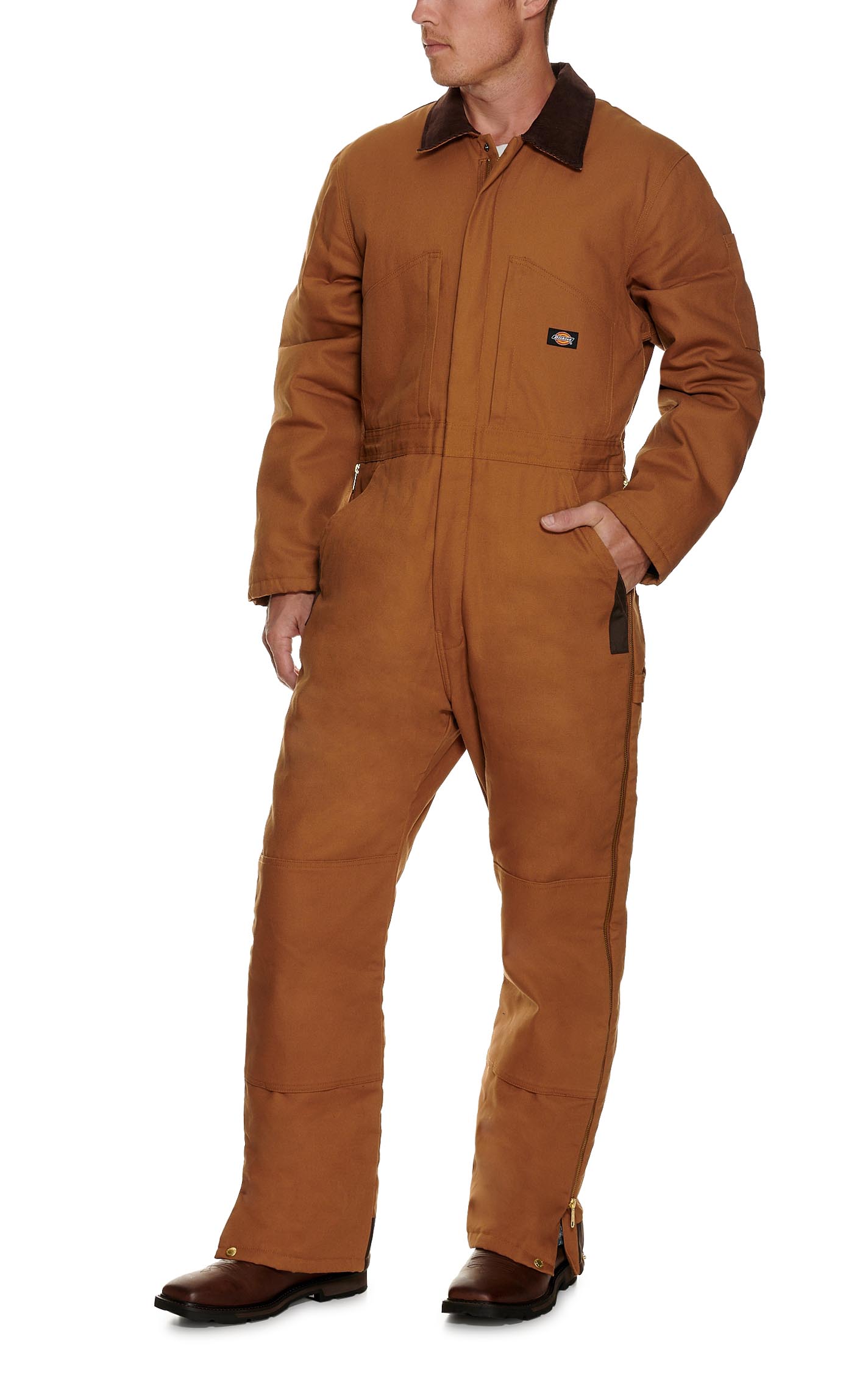 Dickies Men's Brown Duck Insulated Coveralls - Image 1