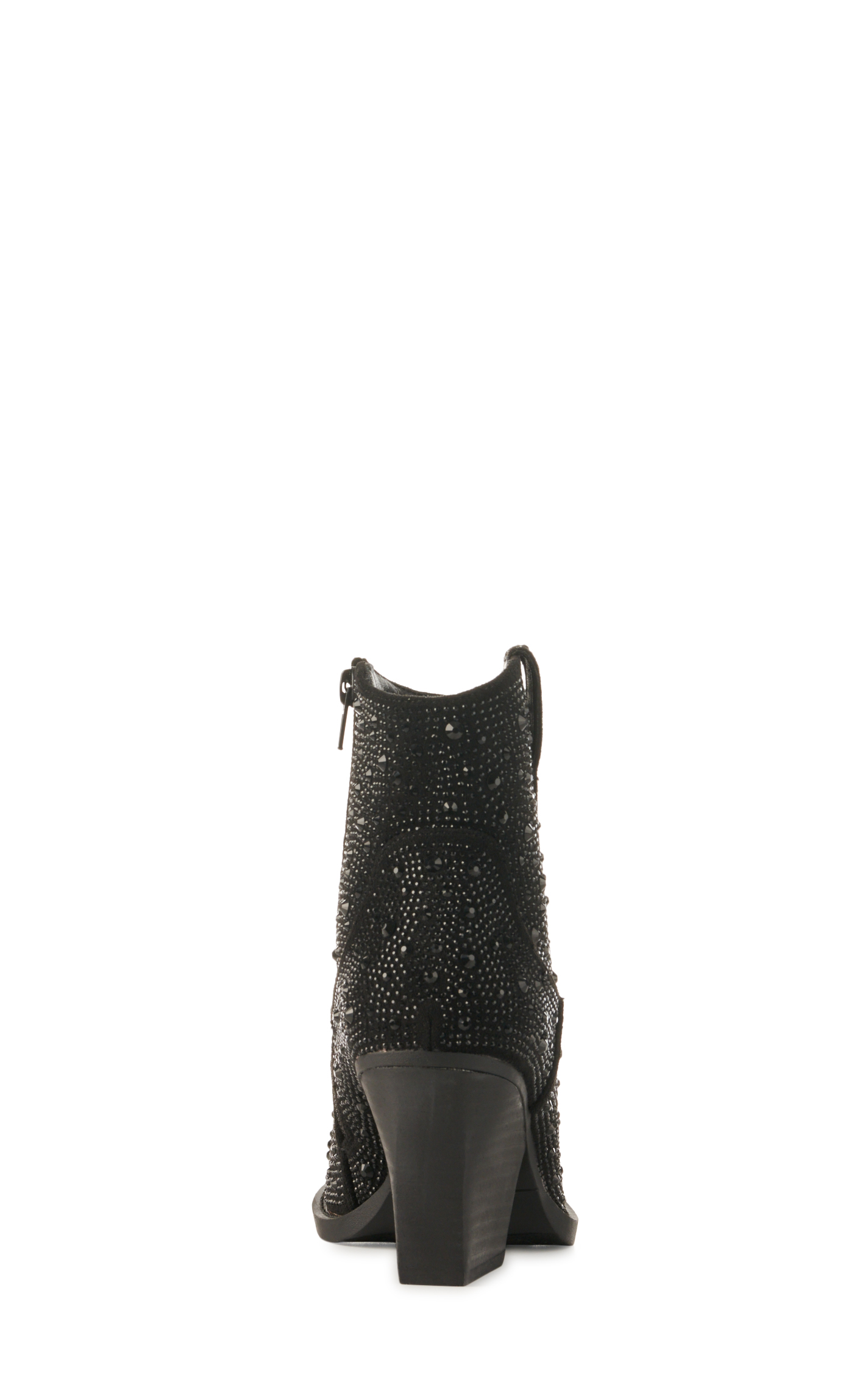 Very G Women's Karen Black Rhinestone Snip Toe Fashion Booties - Image 1