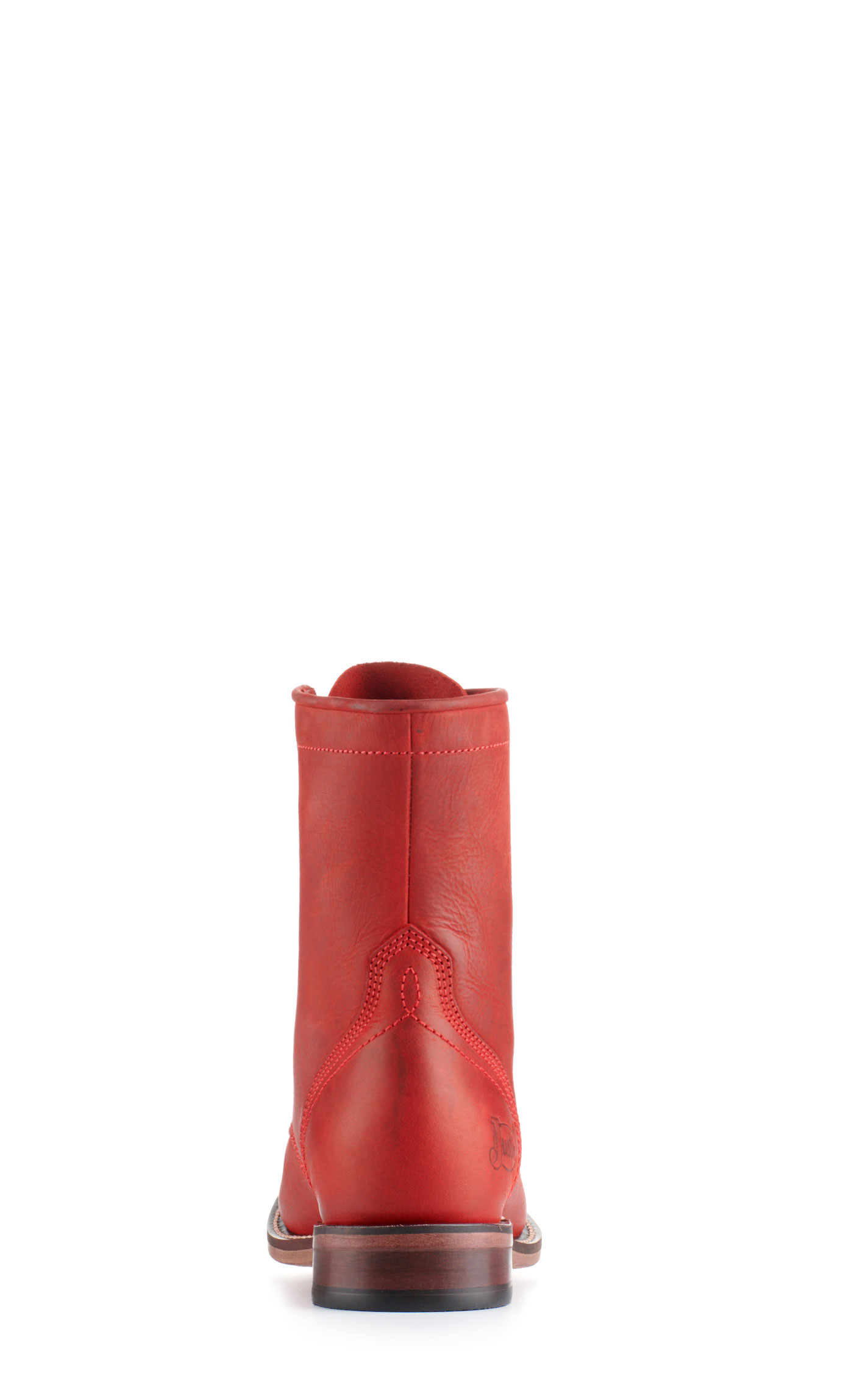 Justin Women's McKean Red Round Toe Lace Up Roper Boot - Image 1